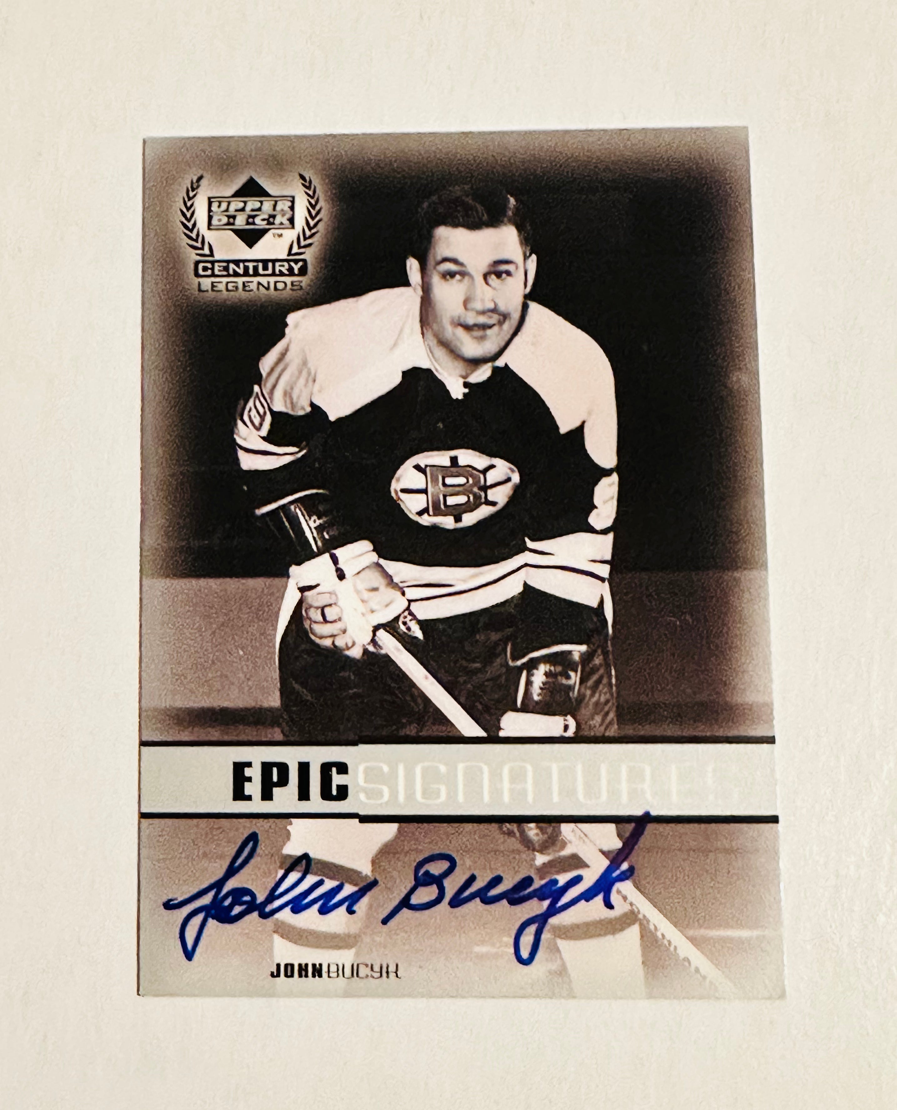 John Bucyk hockey autograph insert card