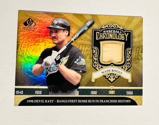 Wade Boggs baseball legend, bat,memorabilia insert card