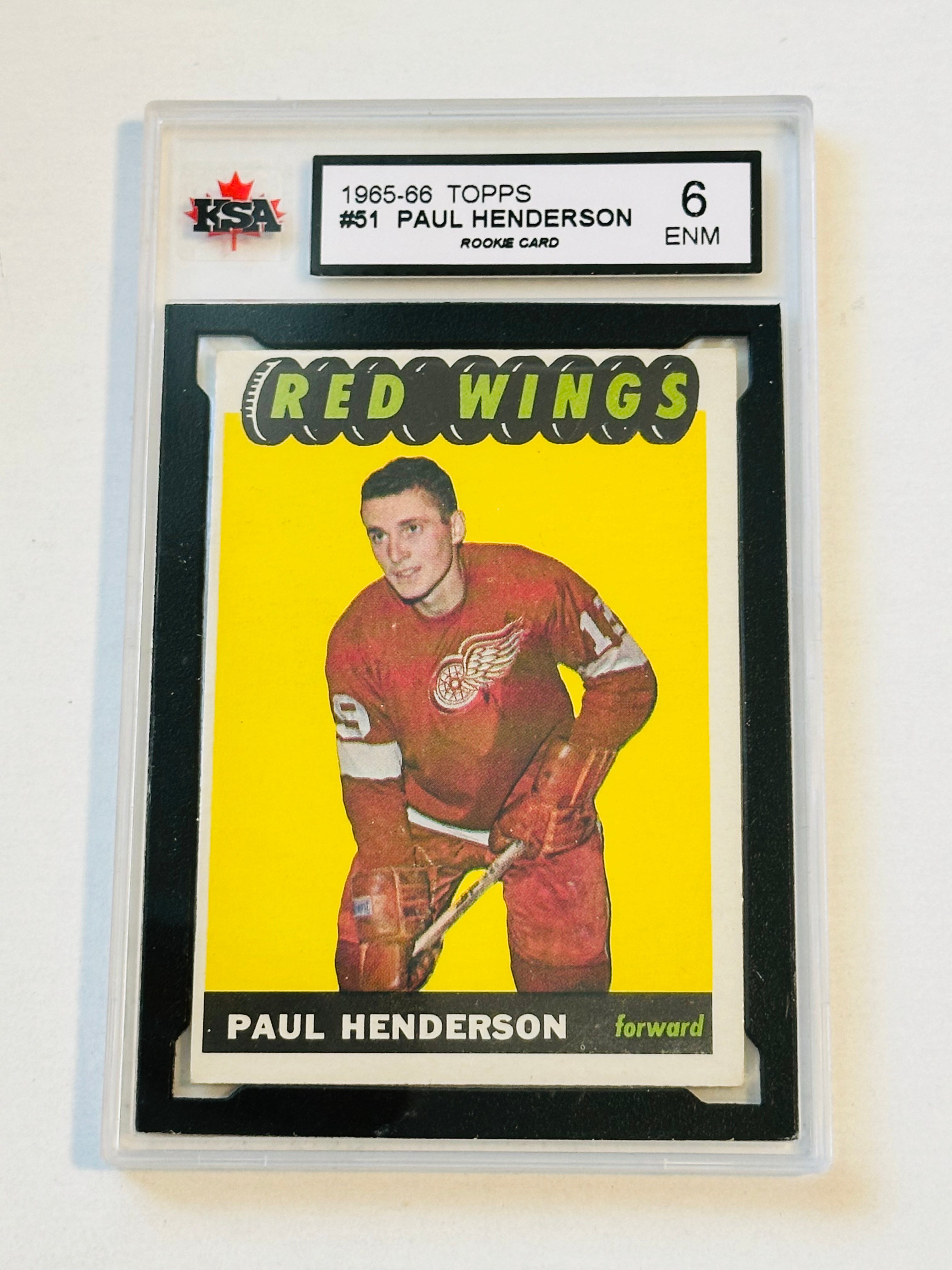 Paul Henderson Topps Rookie hockey card KSA6 1965