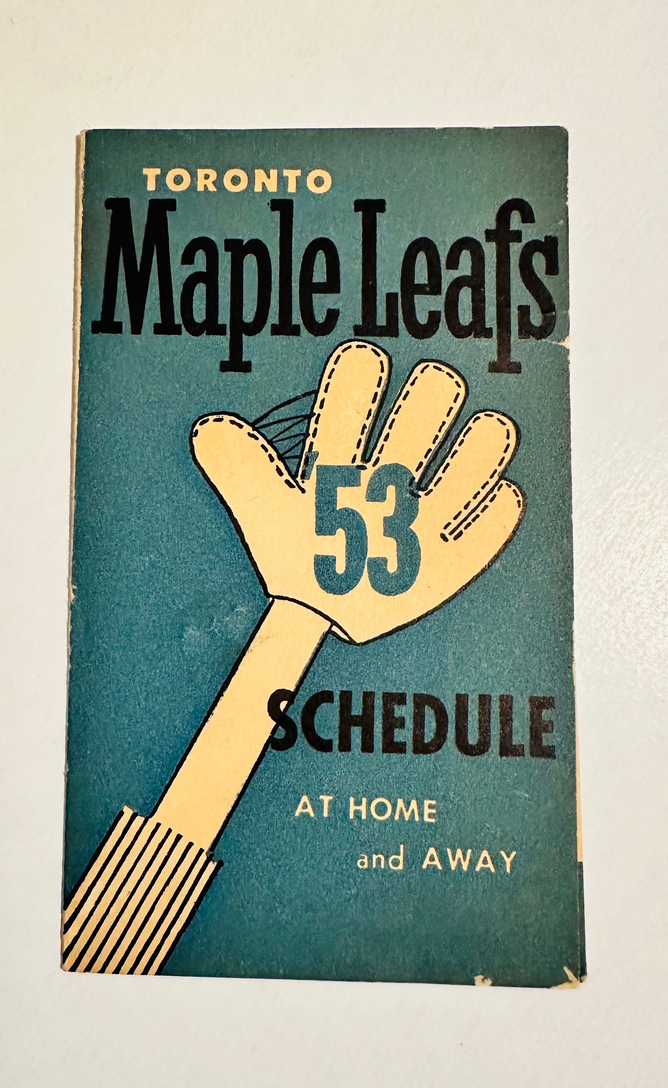 Toronto Maple Leafs baseball rare schedule 1953