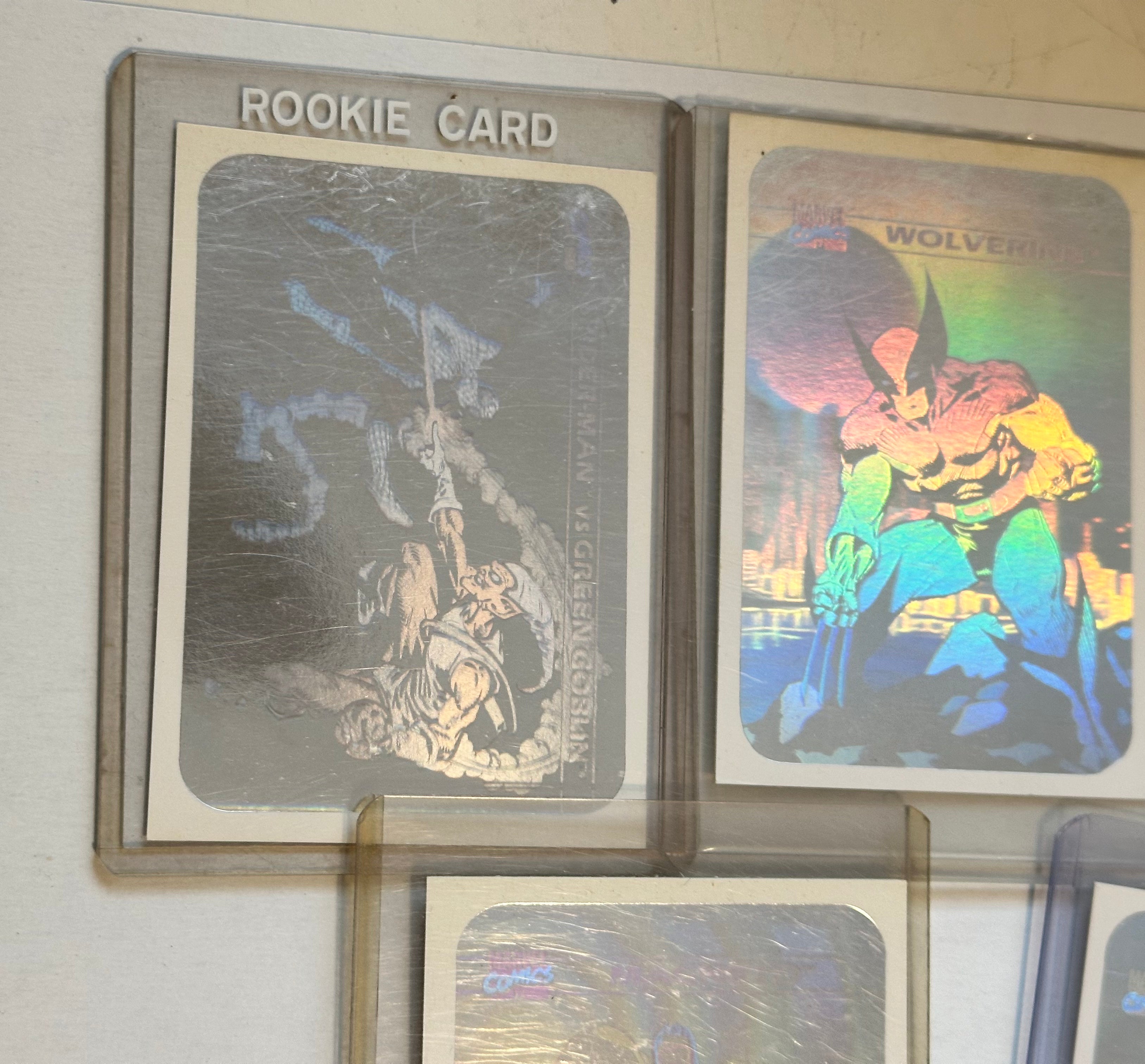 Marvel universe series 1 rare 5 cards hologram insert set 1990