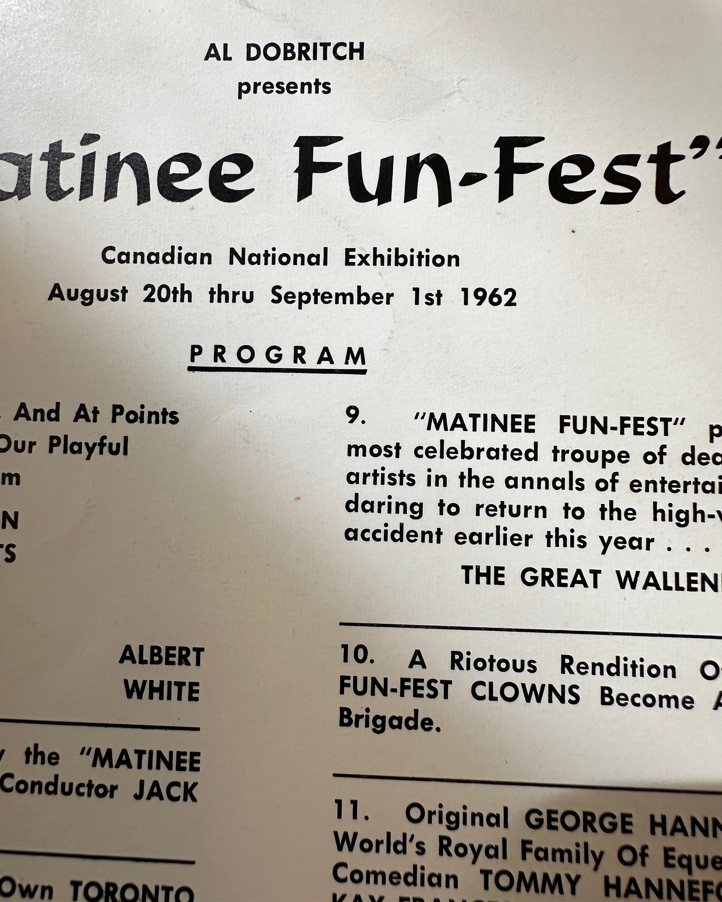 Three Stooges Fun Fest rare Toronto Exhibition program 1962