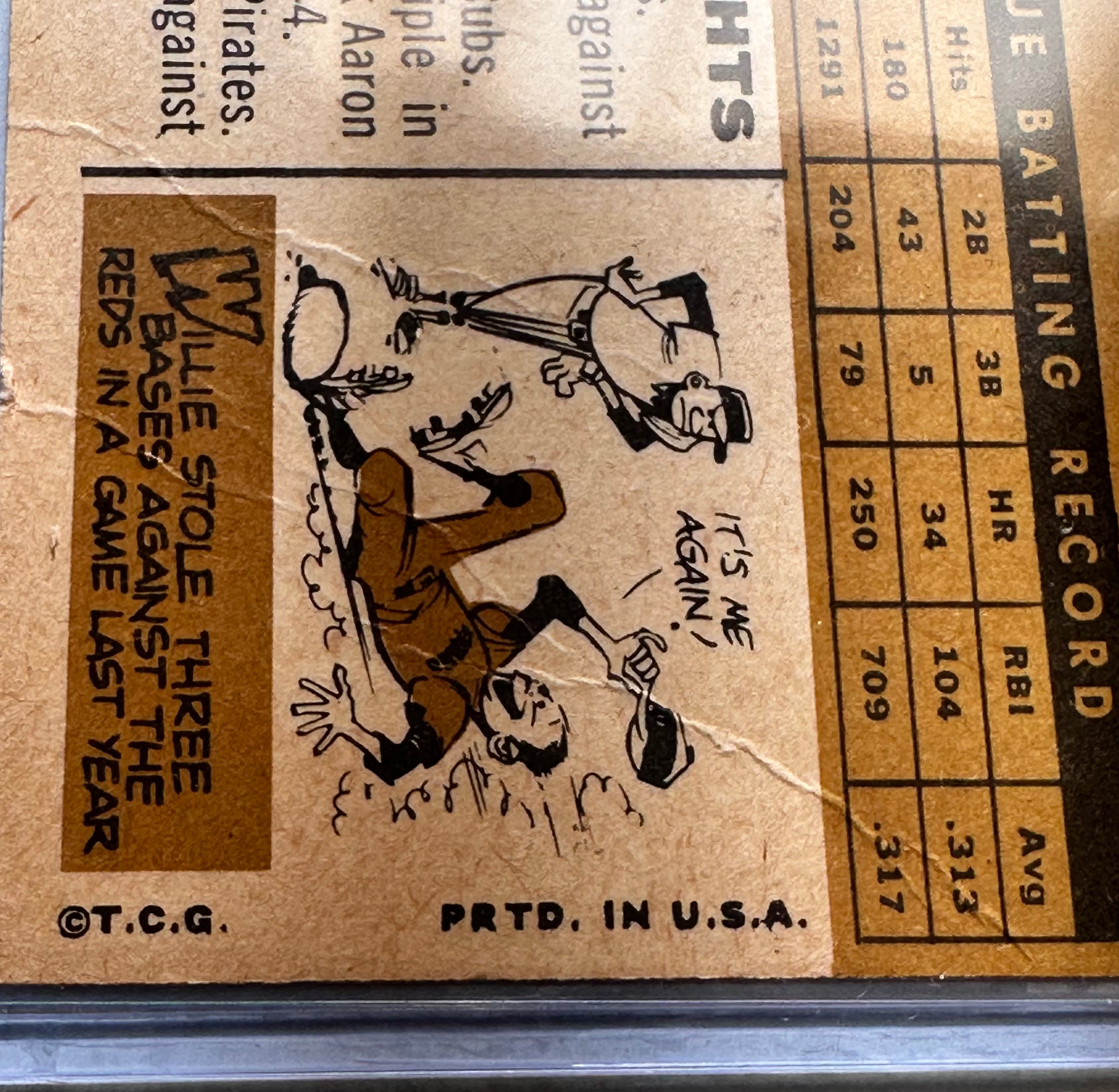 Willie Mays rare baseball card 1960