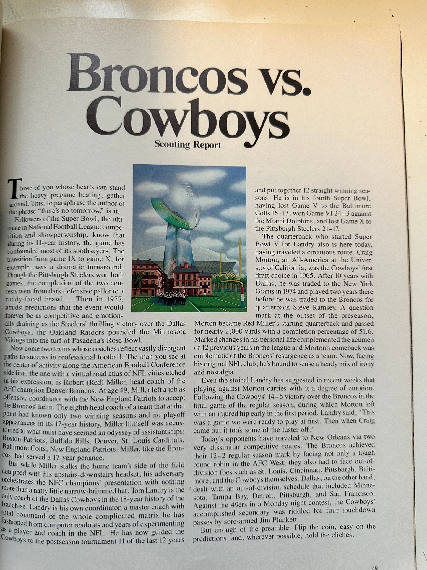 Super Bowl rare football game program 1978