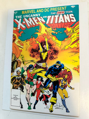 X-Men and New Teen Titans high grade comic book 1982