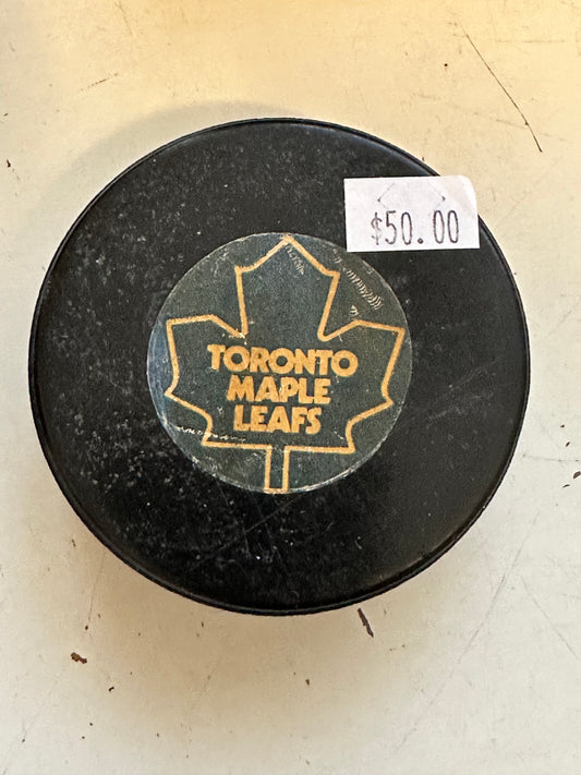 Toronto Maple Leafs vintage Viceroy hockey puck 1970s