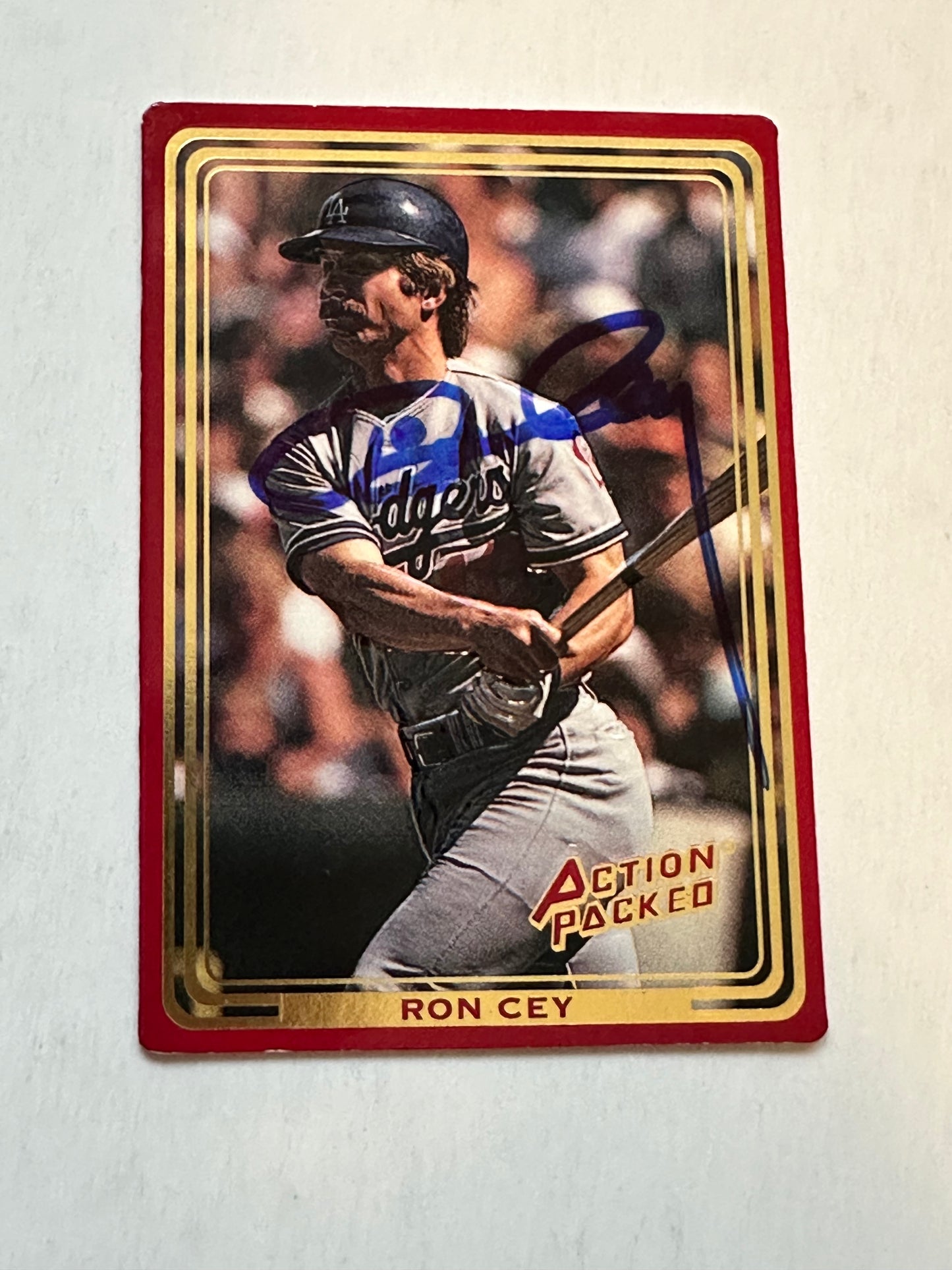 Ron Cey dodgers baseball 11 legend autographed card with COA