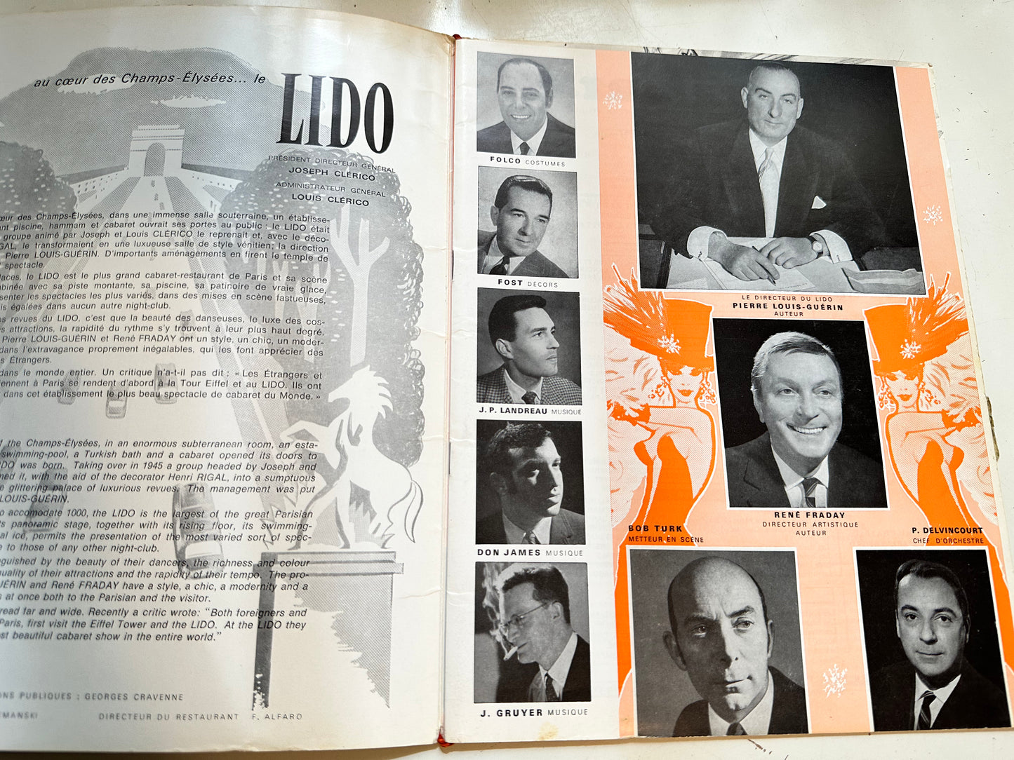 Lido Paris show program with tassle 1970