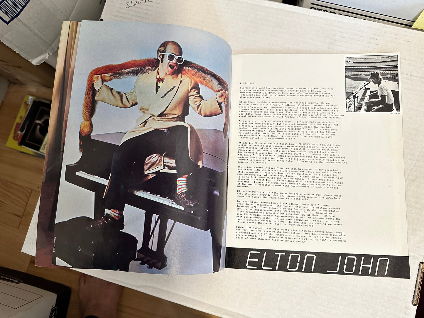 Elton John rare concert program 1976