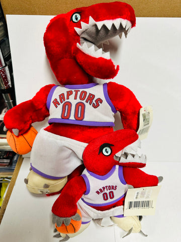 Toronto Raptors basketball two Mascot vintage plush dolls.