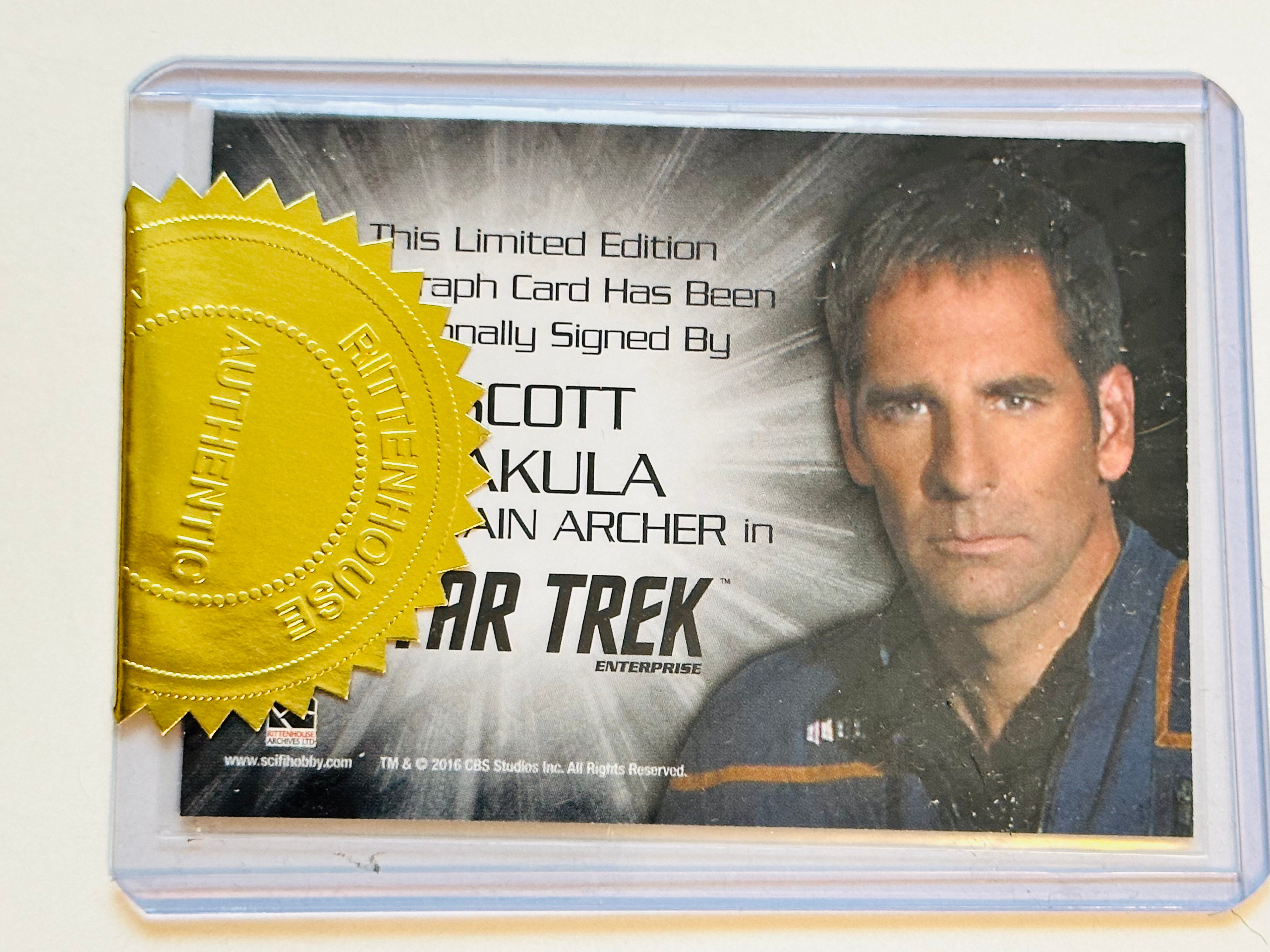 Star Trek Scott Bakula rare autograph insert card certified