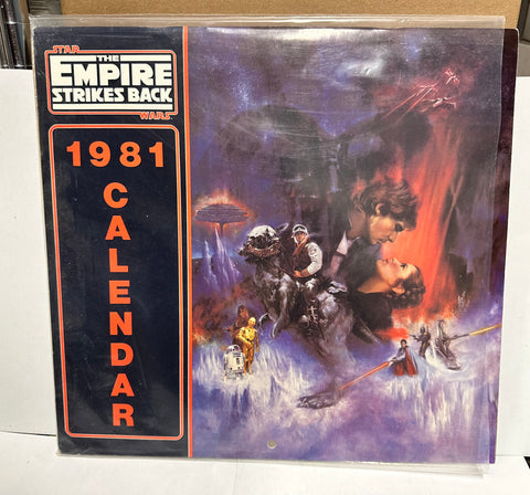 Star Wars Empire Strikes Back original vintage calendar 1981