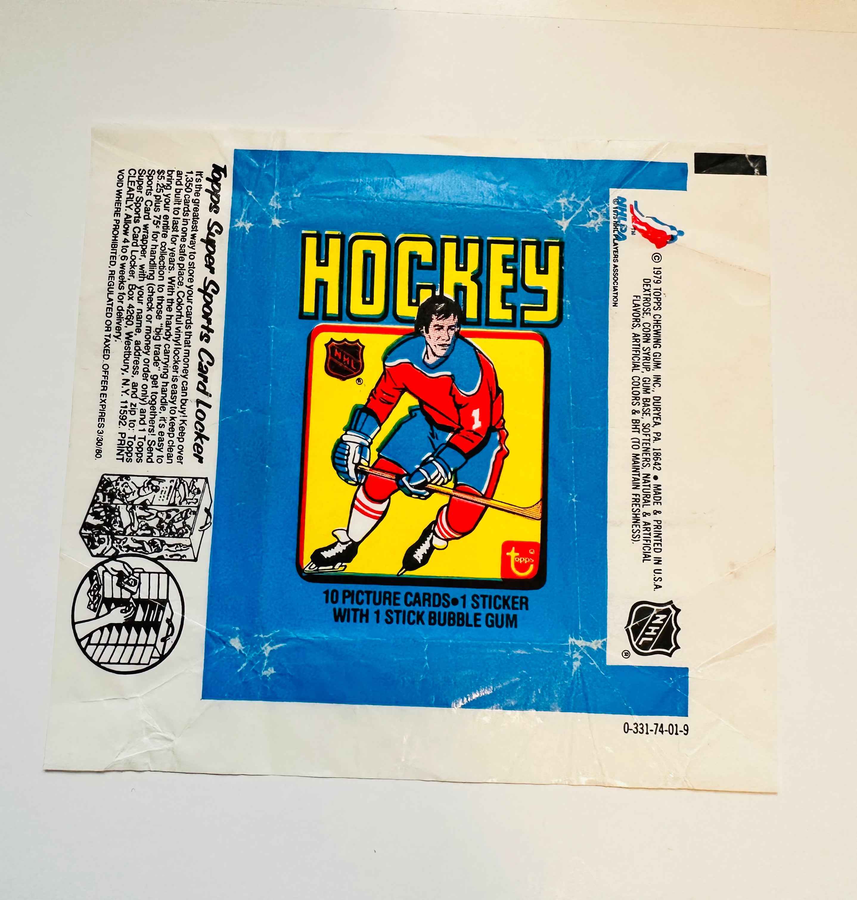 1979 Topps Wayne Gretzky rookie year hockey wrapper