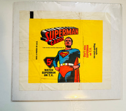 Superman TV show rare wrapper 1965