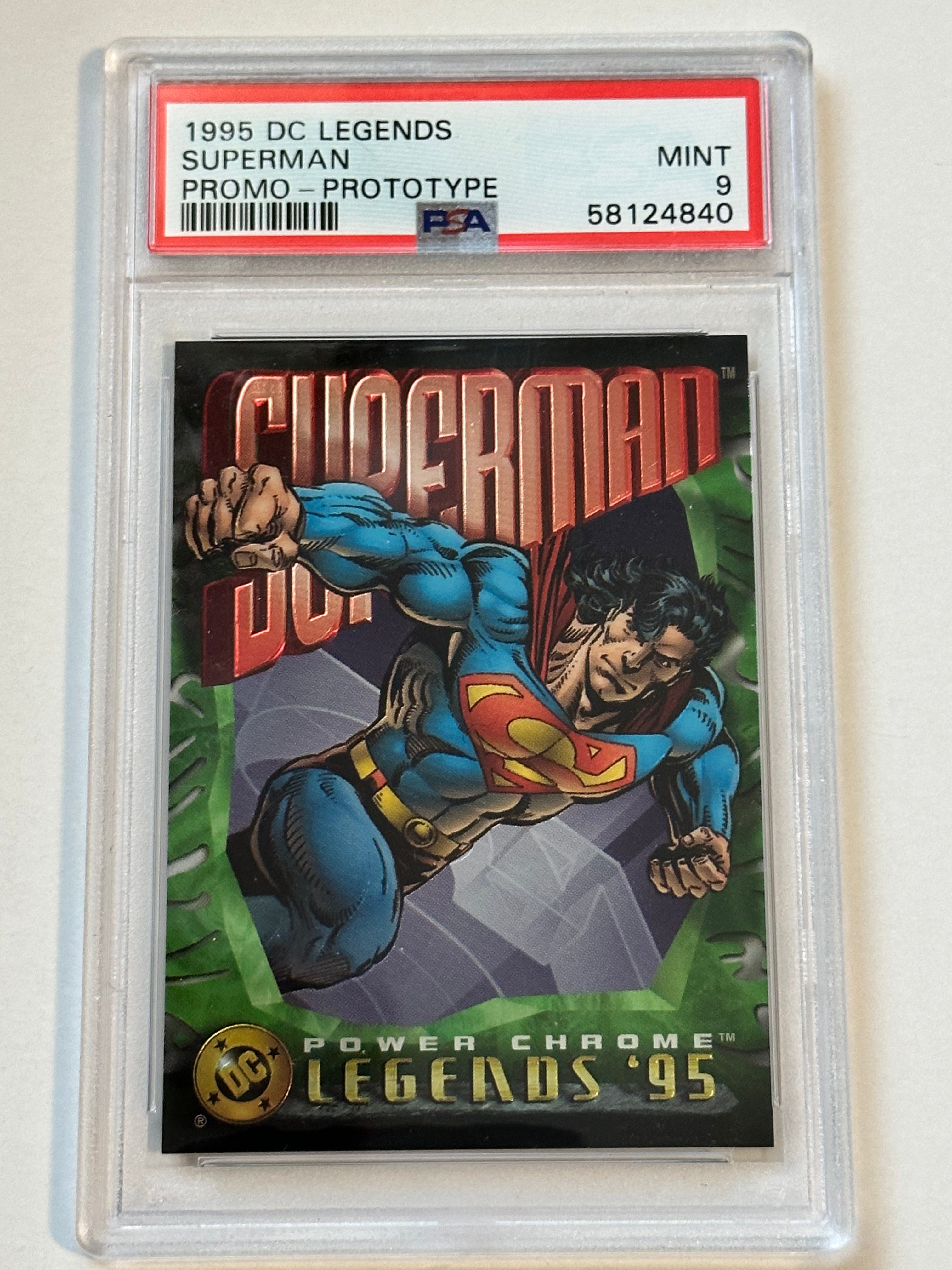 Superman DC legends foil promo PSA 9 high grade card