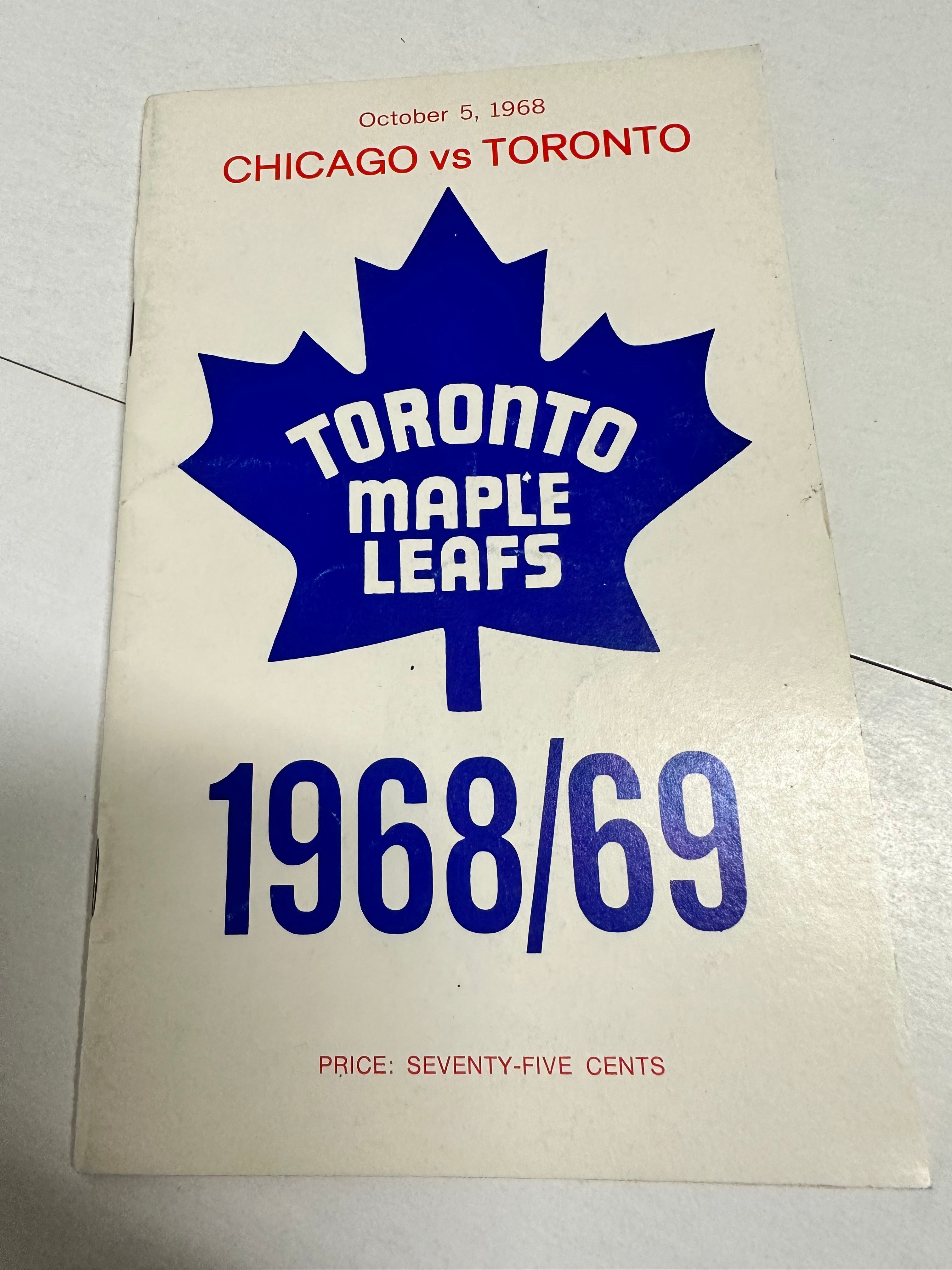 Toronto Maple Leafs rare hockey Media Guide 1968
