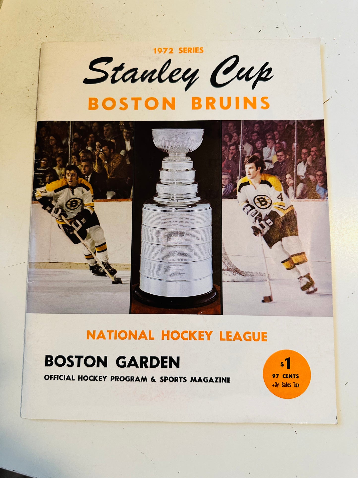 1972 Boston Bruins Stanley Cup original hockey program