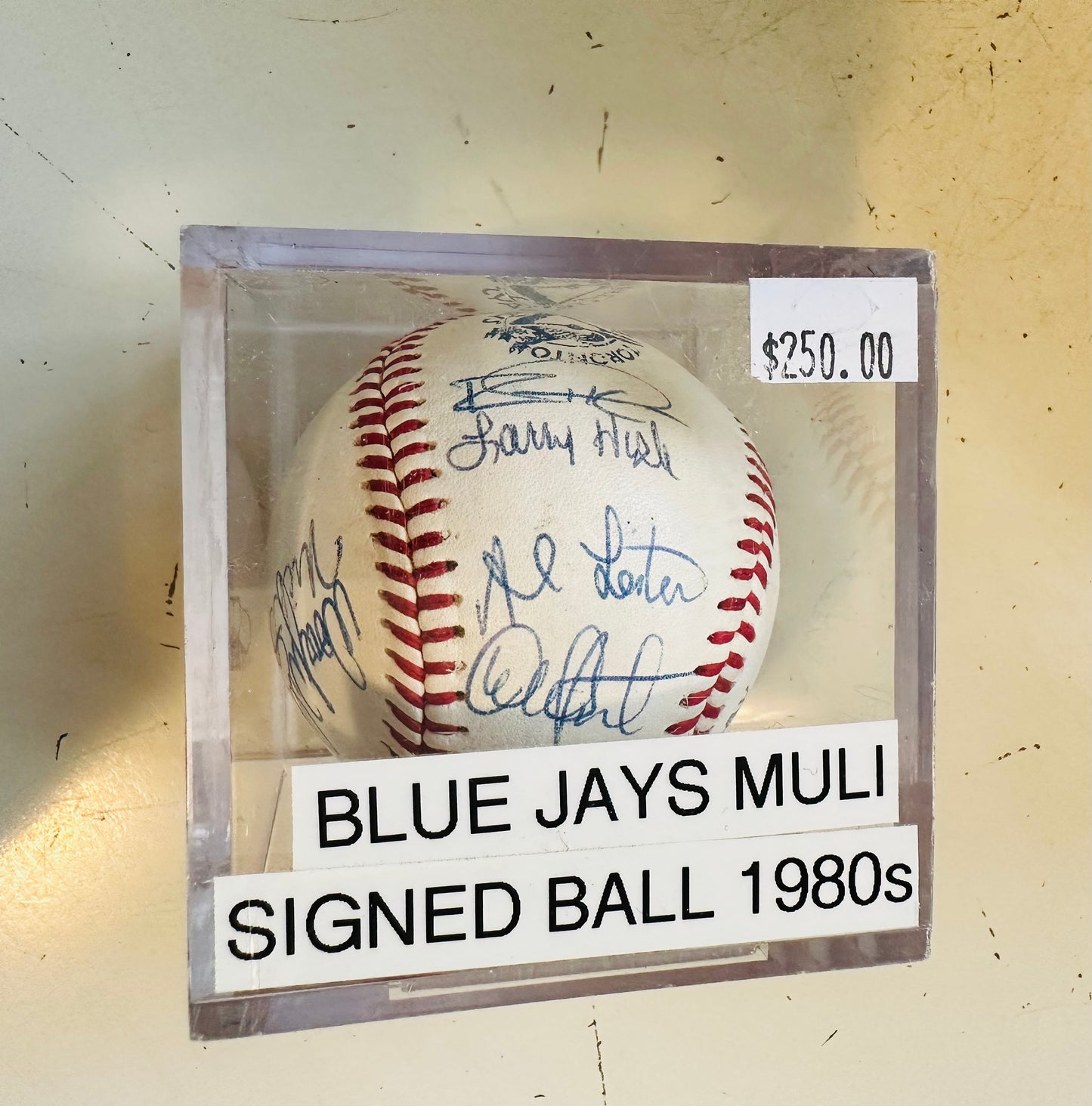 1980s Blue Jays multi autograph baseball with COA