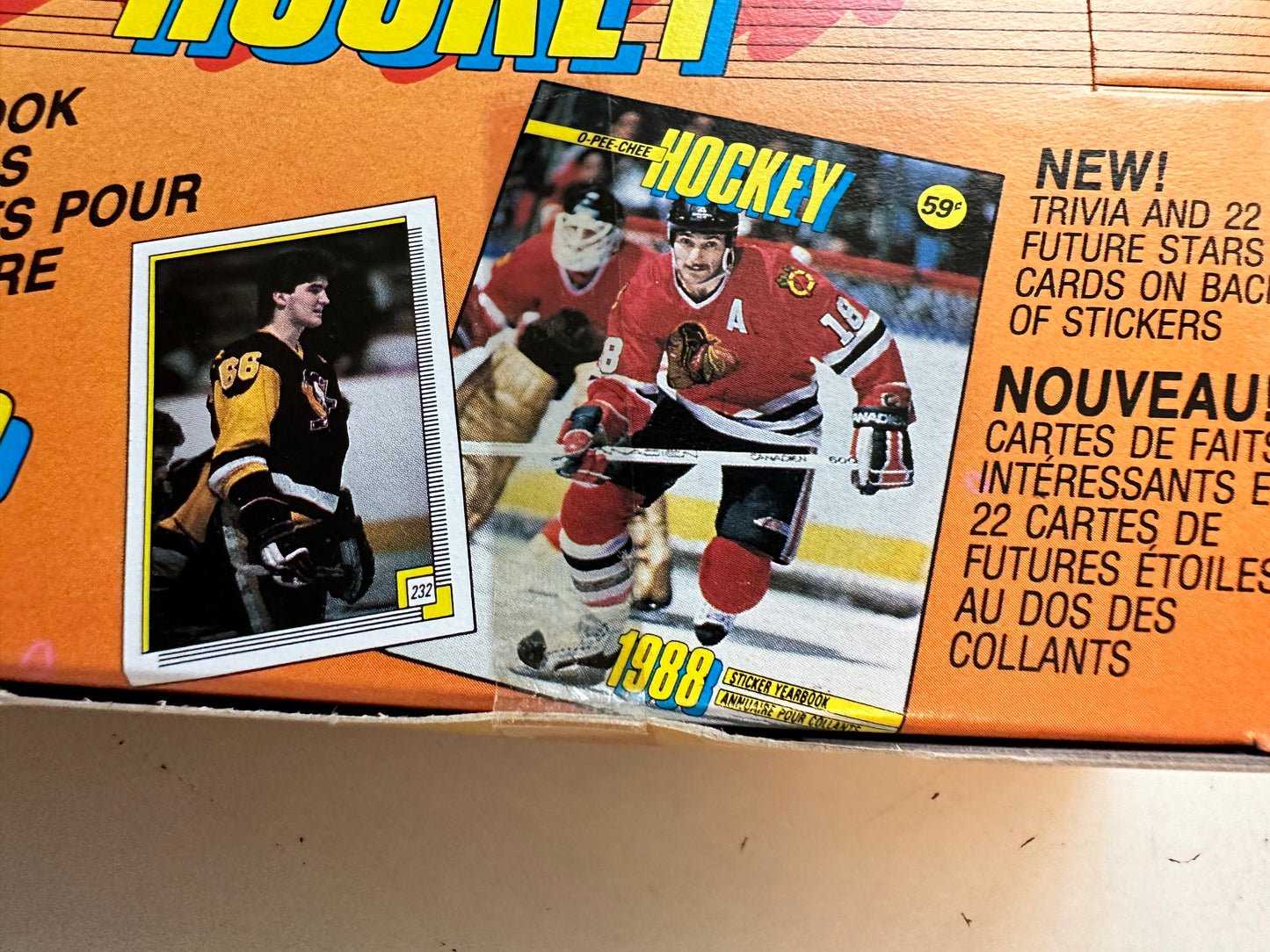 1988 Opc yearbook stickers 48 packs box