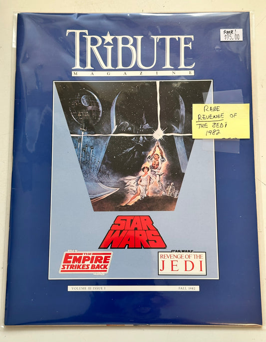 Revenge of the Jedi rare Star wars movie Tribute magazine 1982