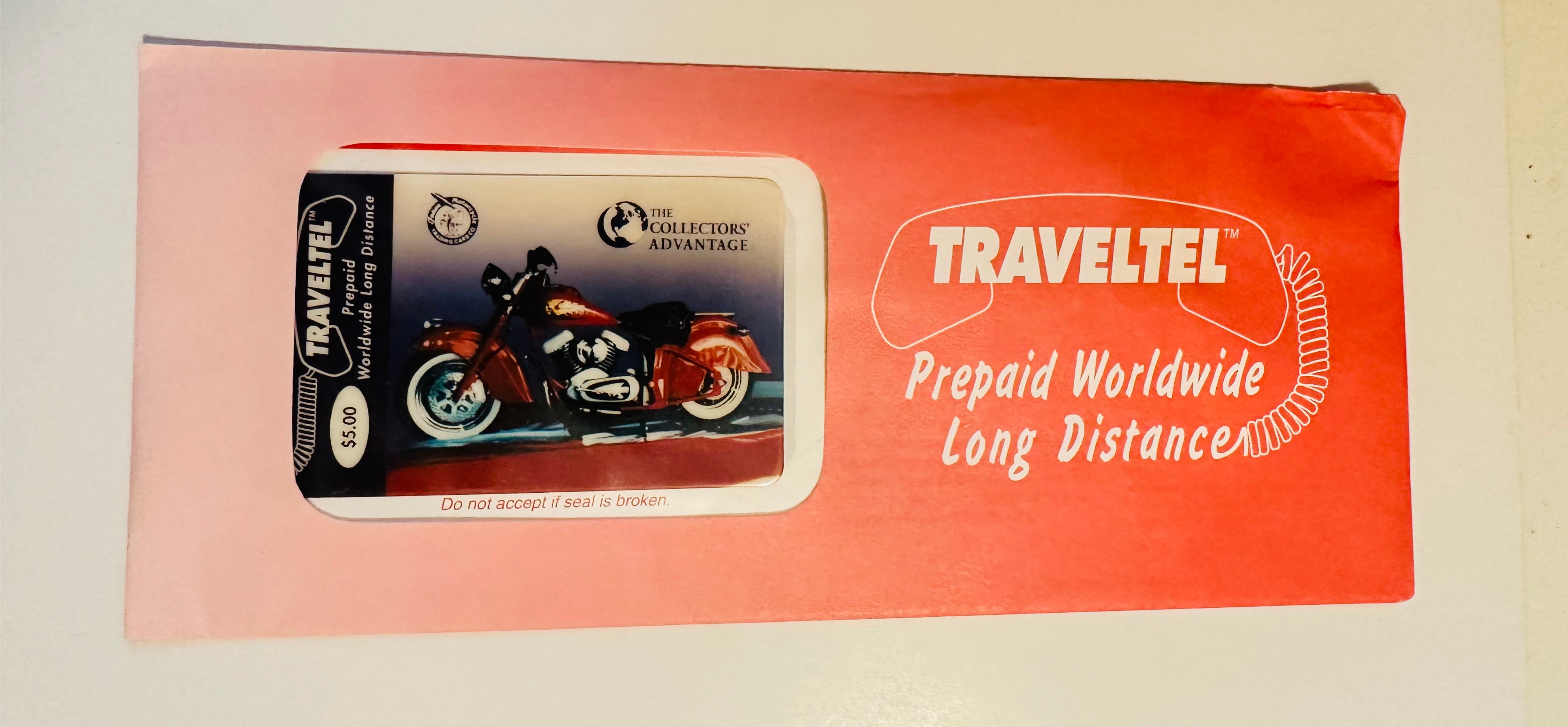 Indian Motorcycle rare limited issued phone card factory sealed 1990s