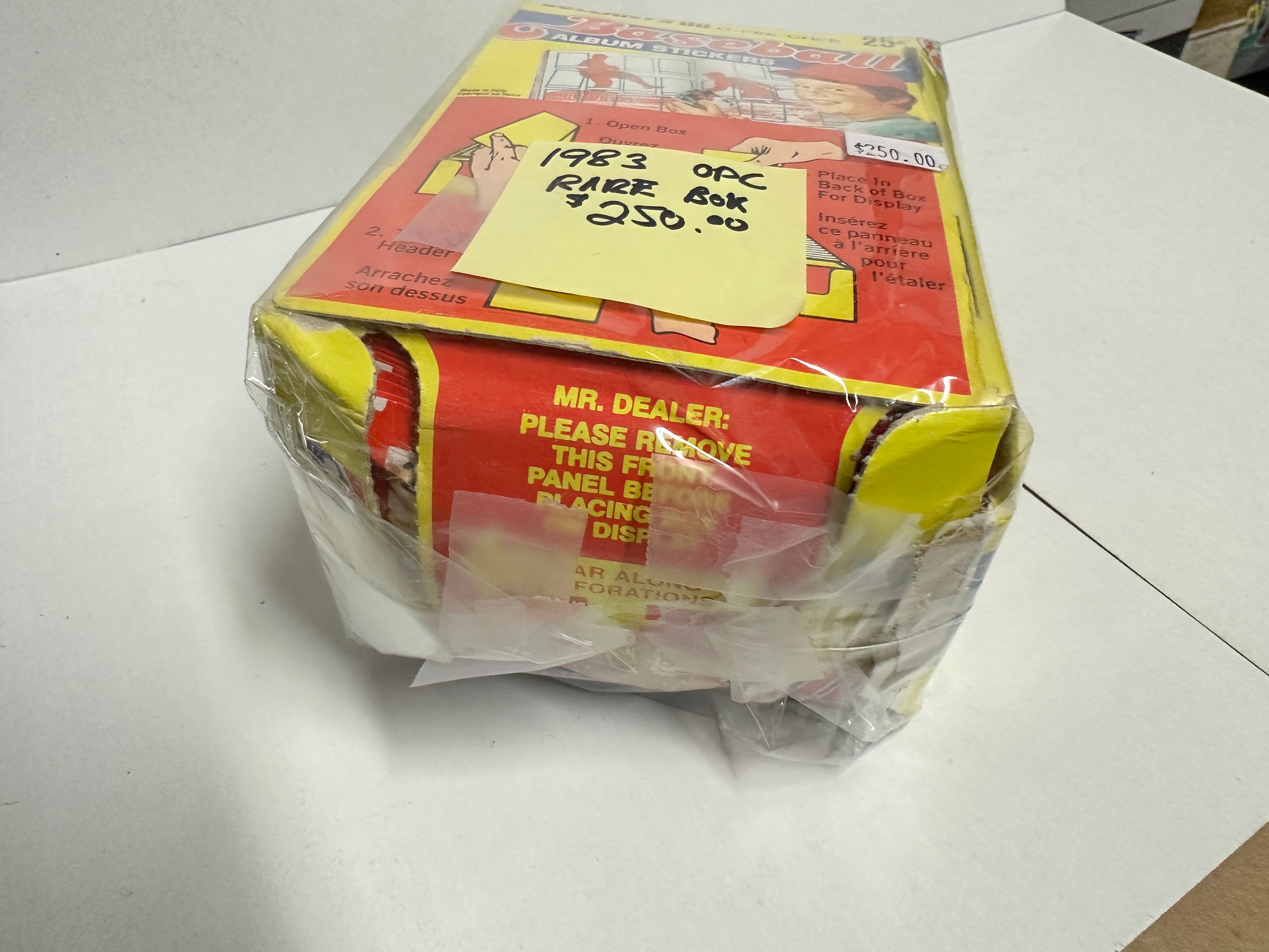 1983 Opc baseball rare 100 packs stickers box