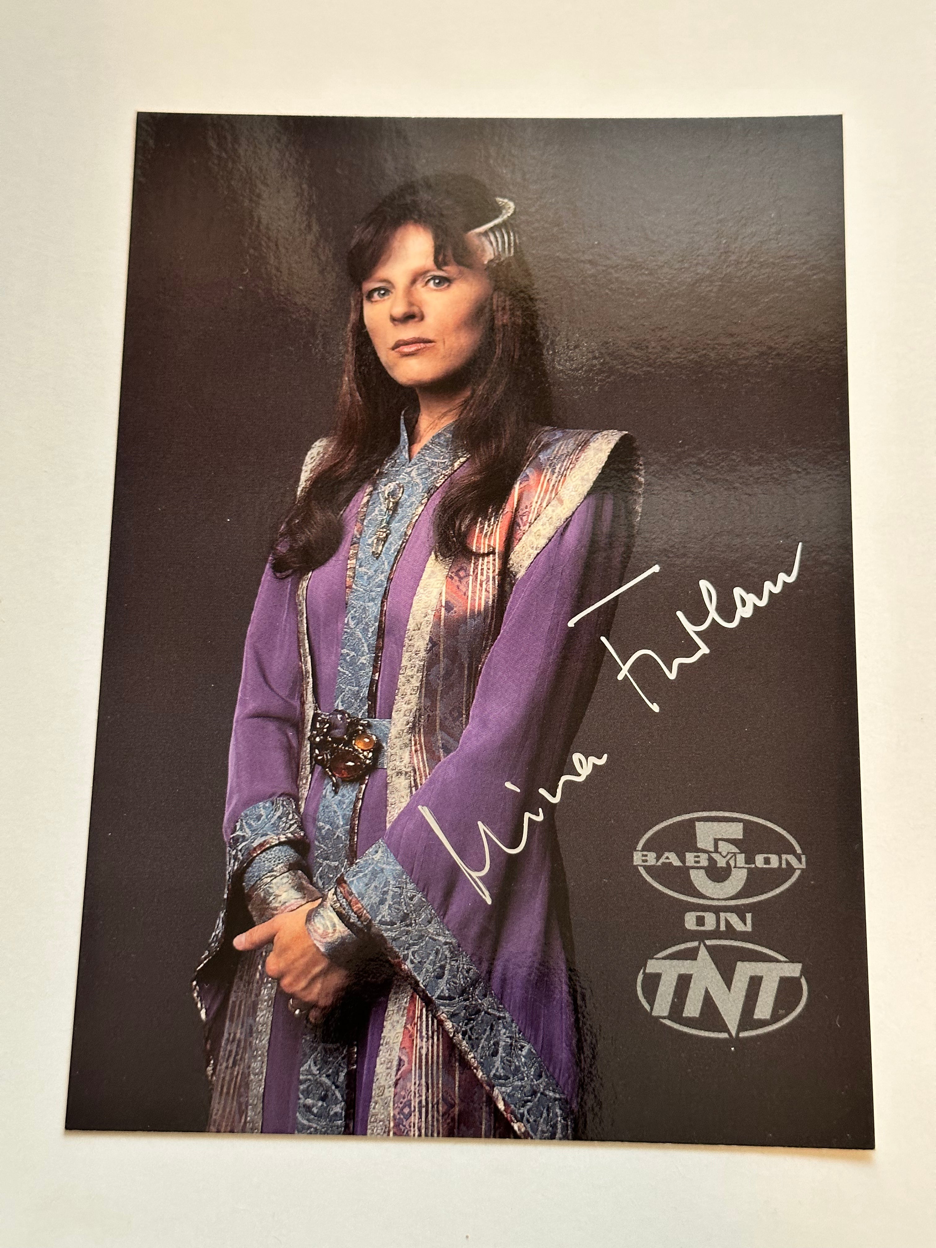 Babylon 5 scifi Tv show card signed by Mira Furlan sold with COA