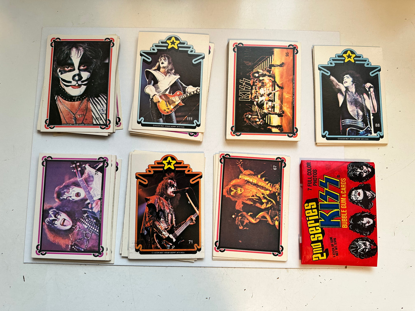 Kiss Rockstars series 2 rare cards set with wrapper 1978