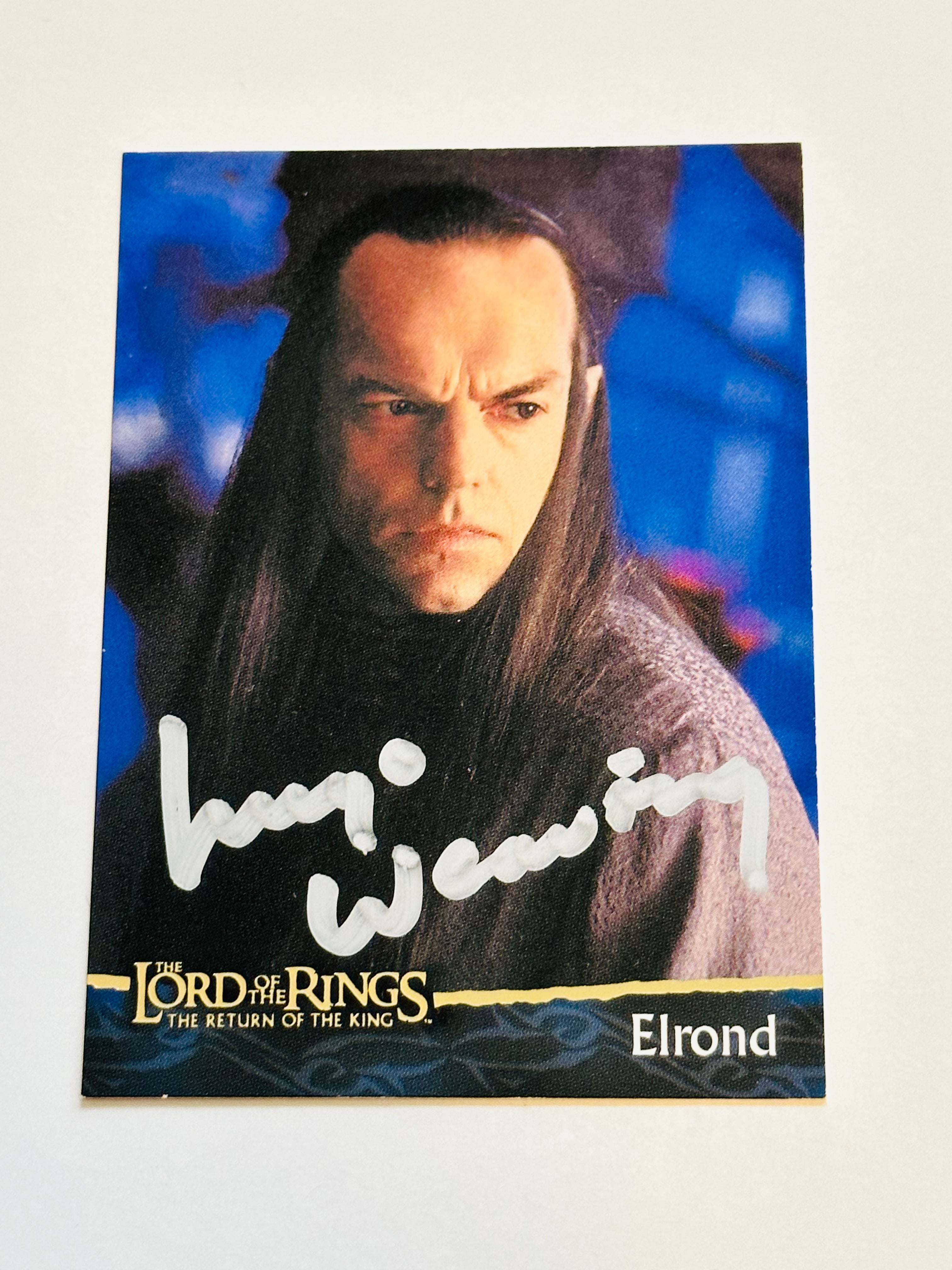 Lord of the Rings rare Hugo Weaving signed card with COA