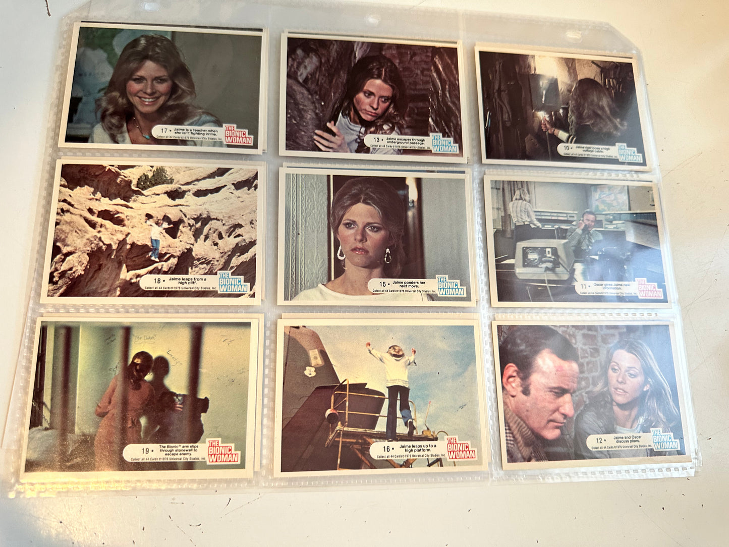 Bionic woman TV show cards set 1976