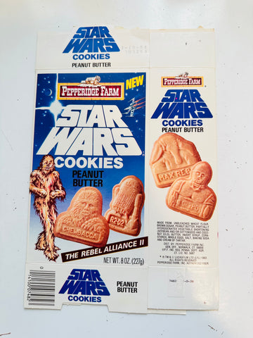 Star Wars Pepperidge Farm cookies rare flat box 1983
