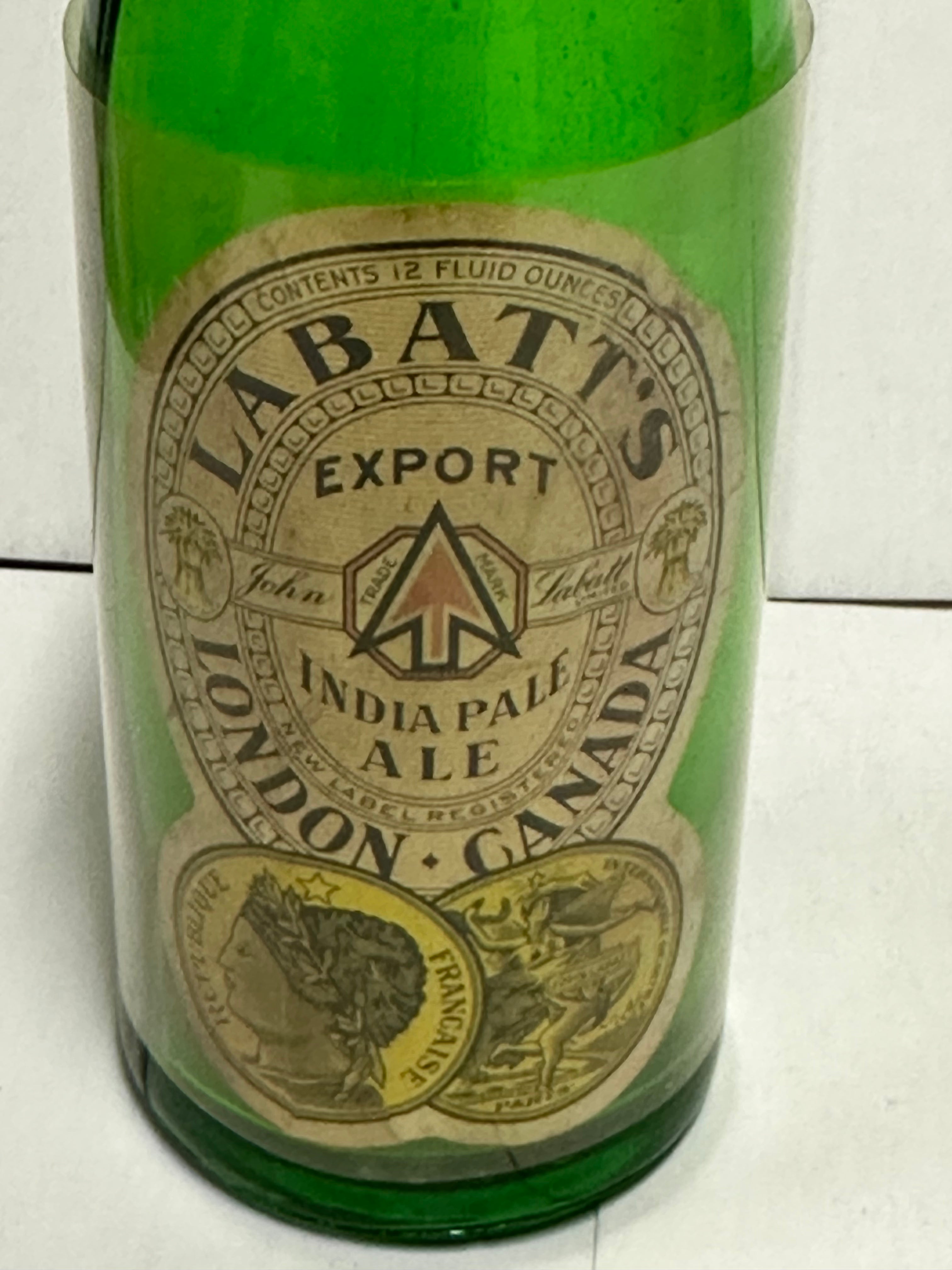 Labatt’s Beer Indian Pale Ale rare vintage empty beer bottle 1930s ...
