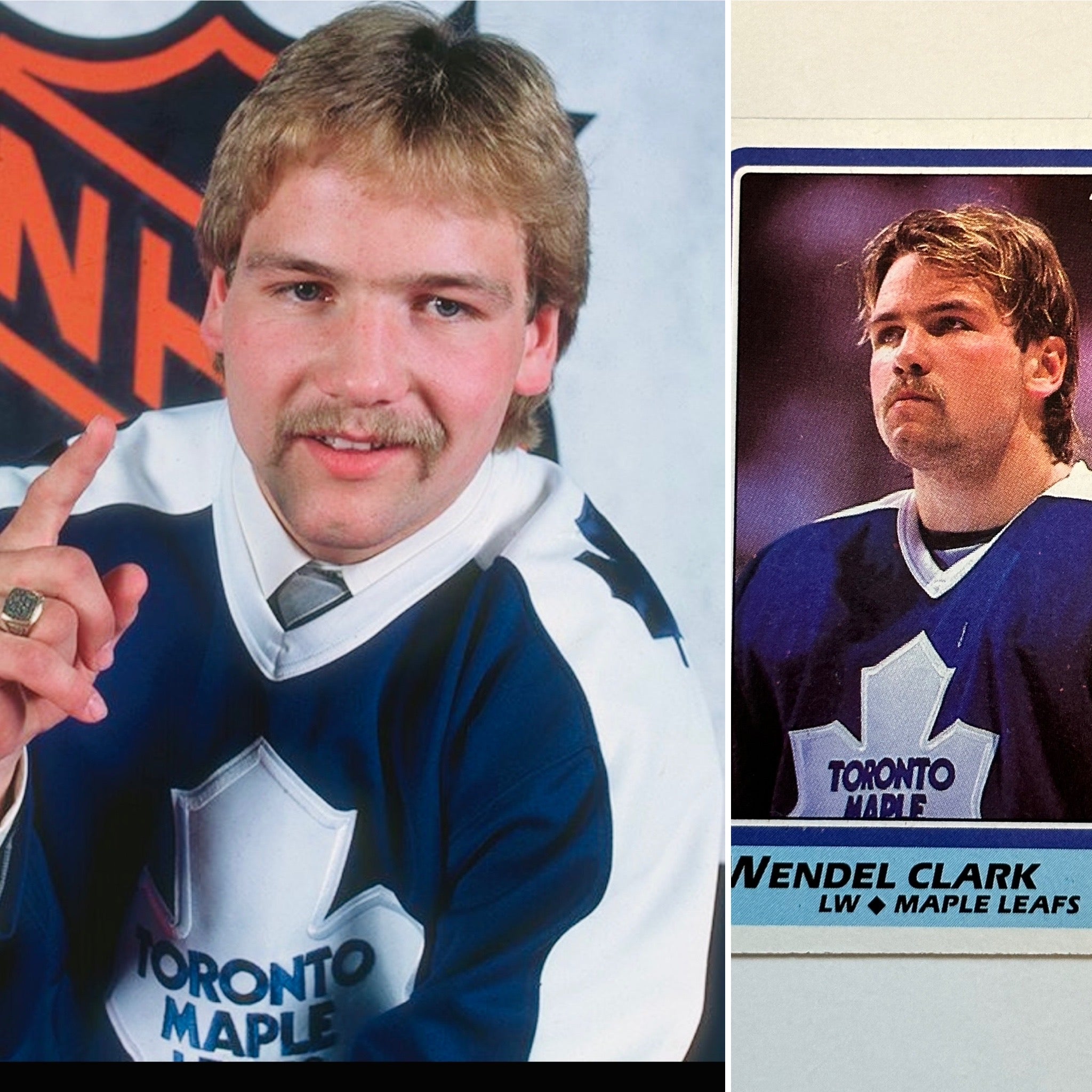 Toronto Maple Leafs Wendel Clark rookie hockey card