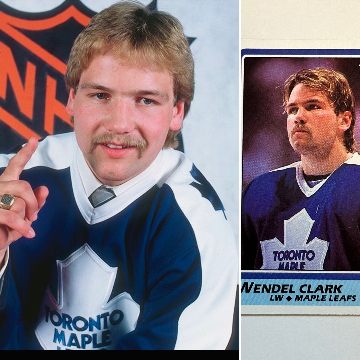 Toronto Maple Leafs Topps Wendel Clark rookie hockey card 1986-87