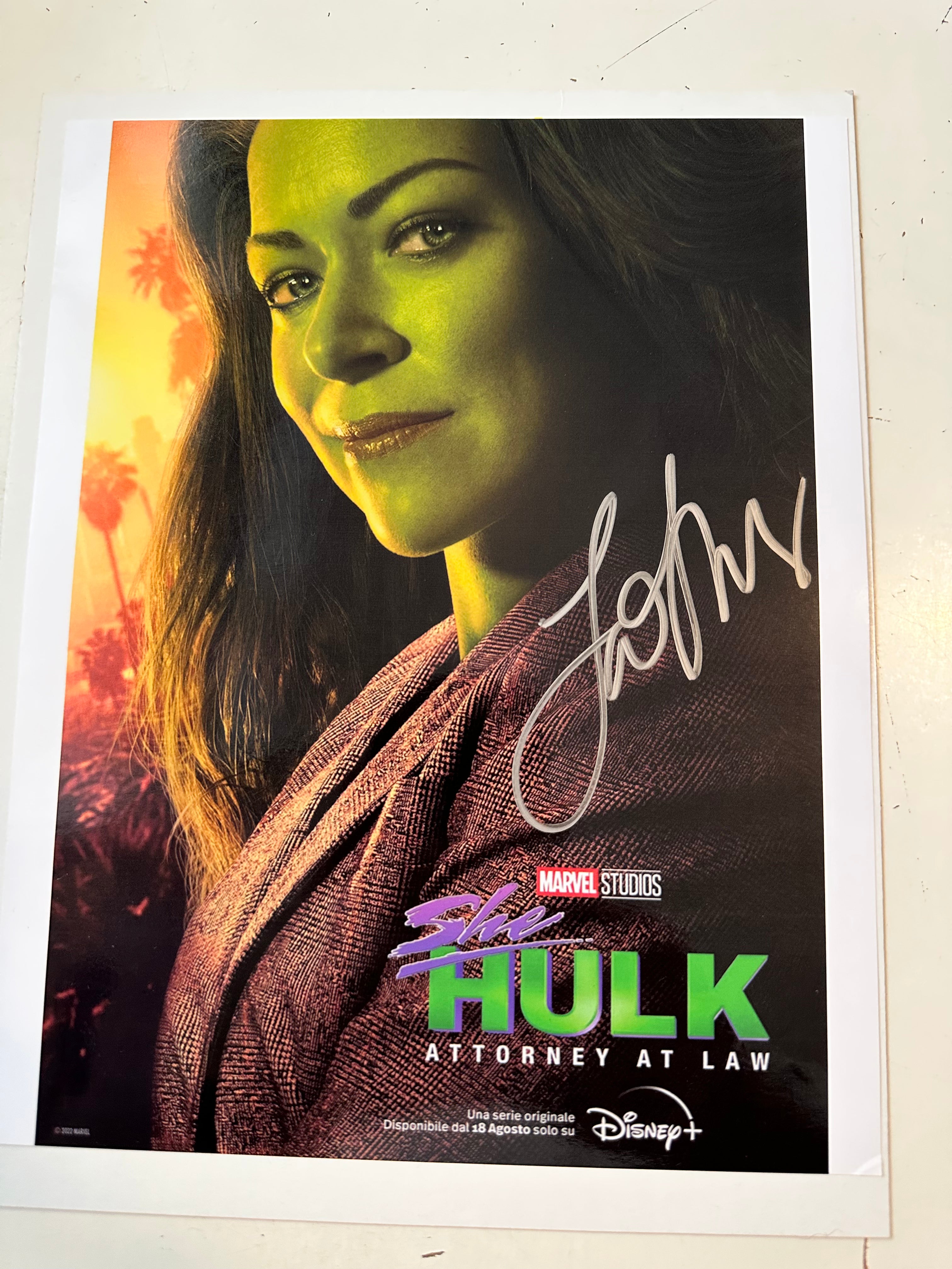 She Hulk Tatiana Maslany rare 8x10 autograph photo with COA
