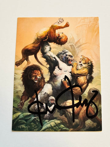 Ken Kelly famous fantasy artist autograph card with COA