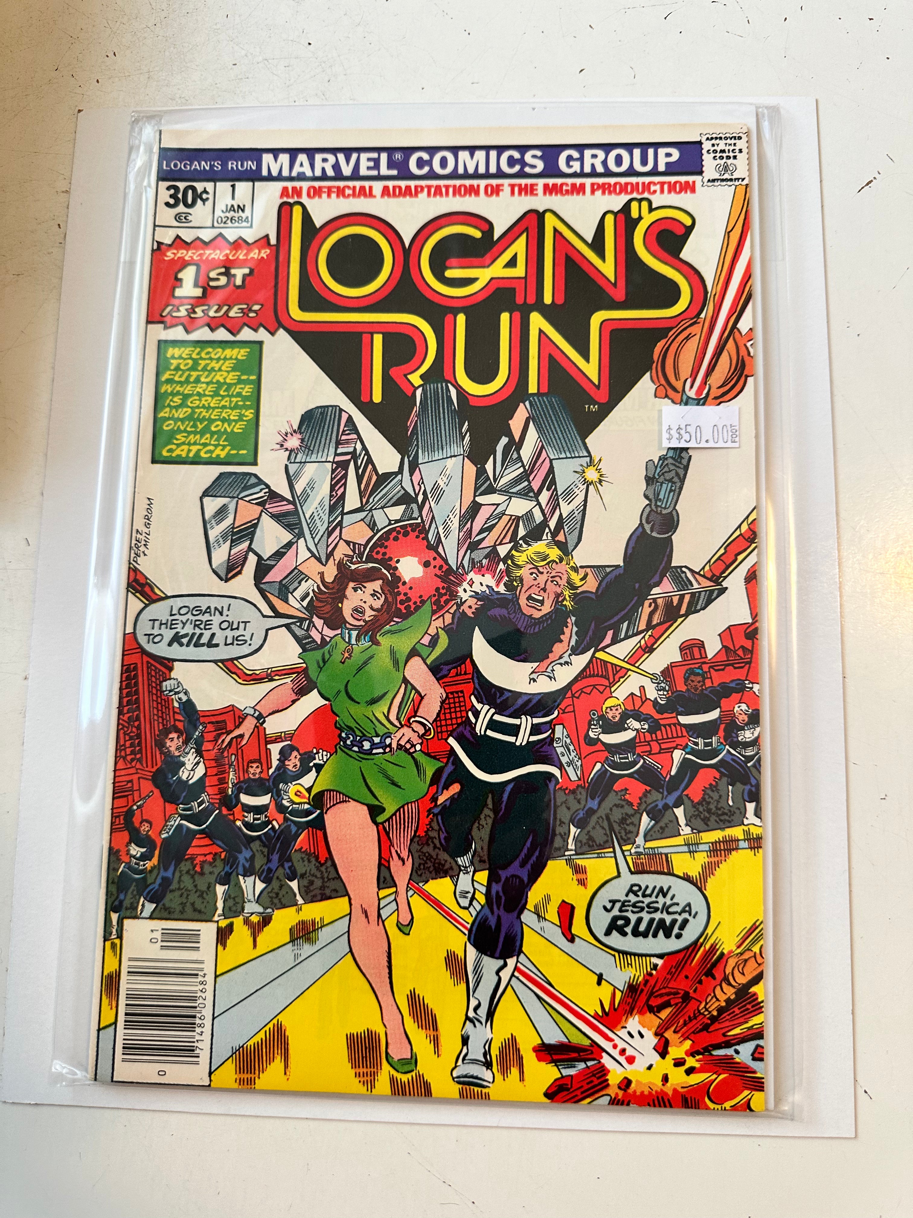 Logan’s Run #1 high grade comic book 1976