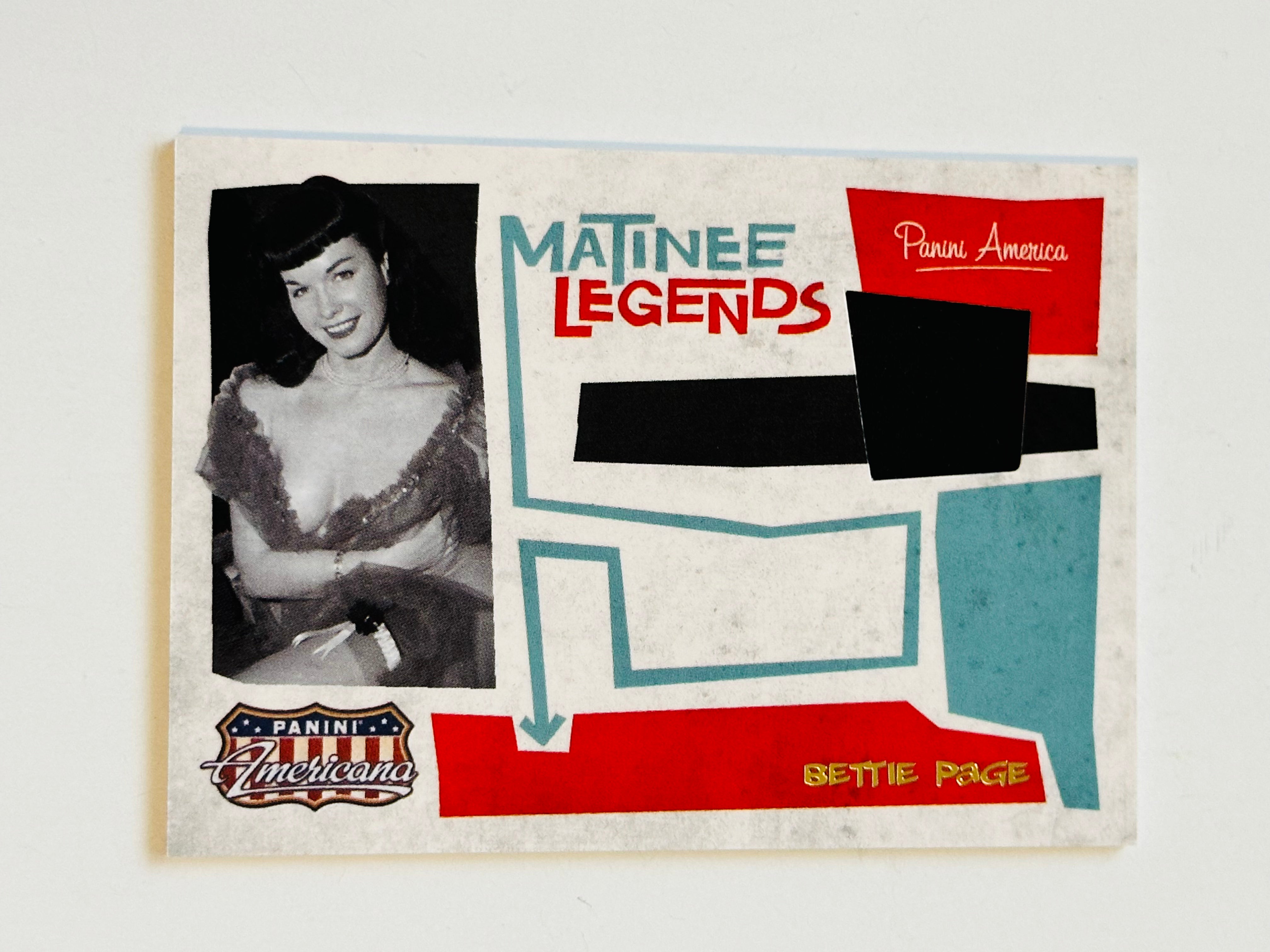 Bettie Page rare numbered memorabilia insert card