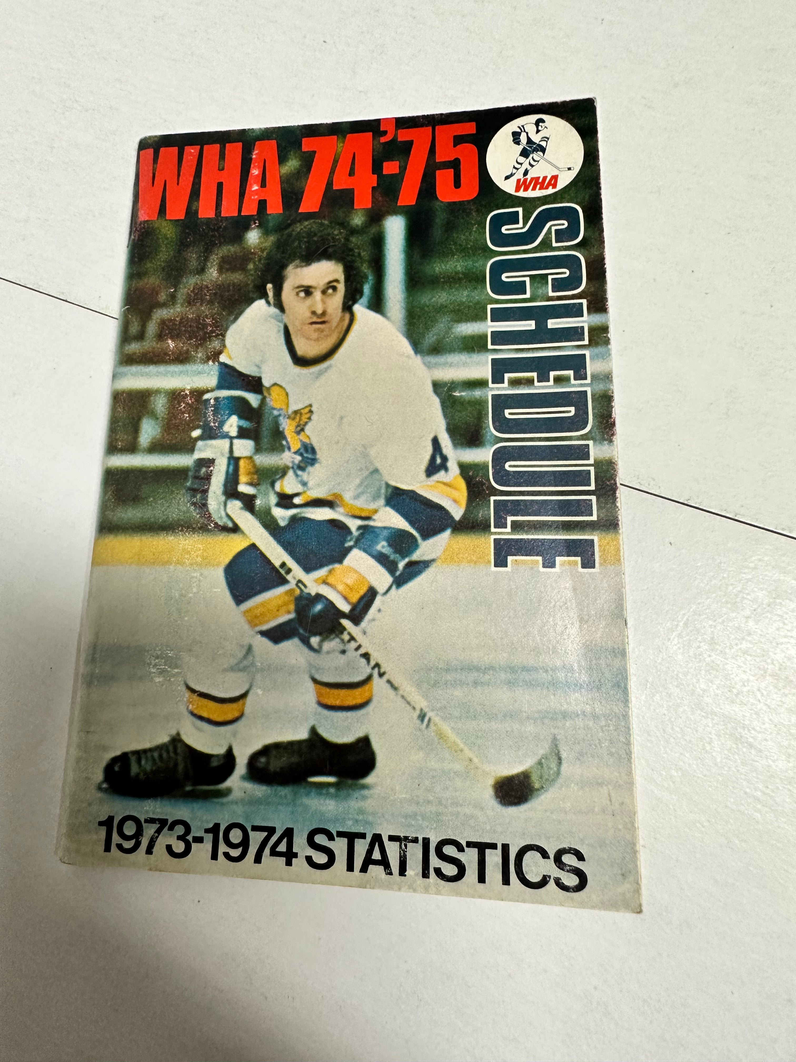 1974-75 WHA hockey media guide