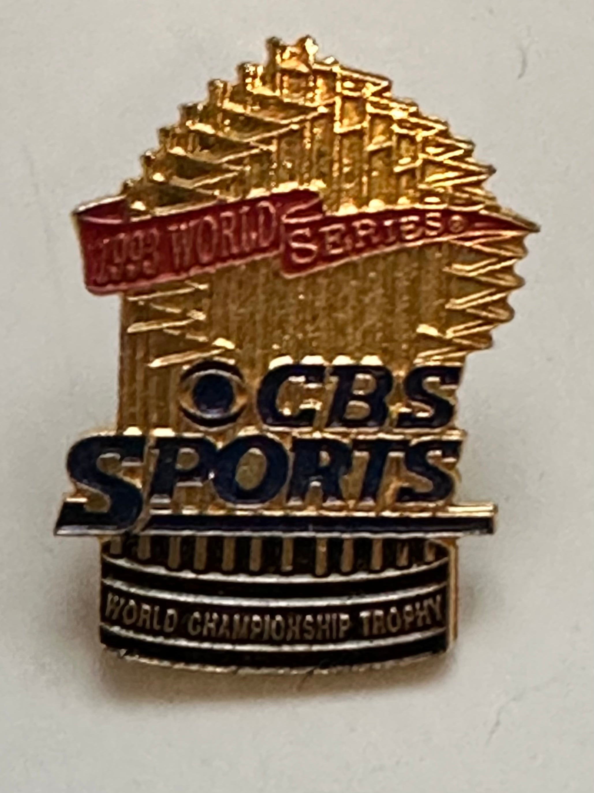 1993 CBS sport’s baseball press pin Jays World Series