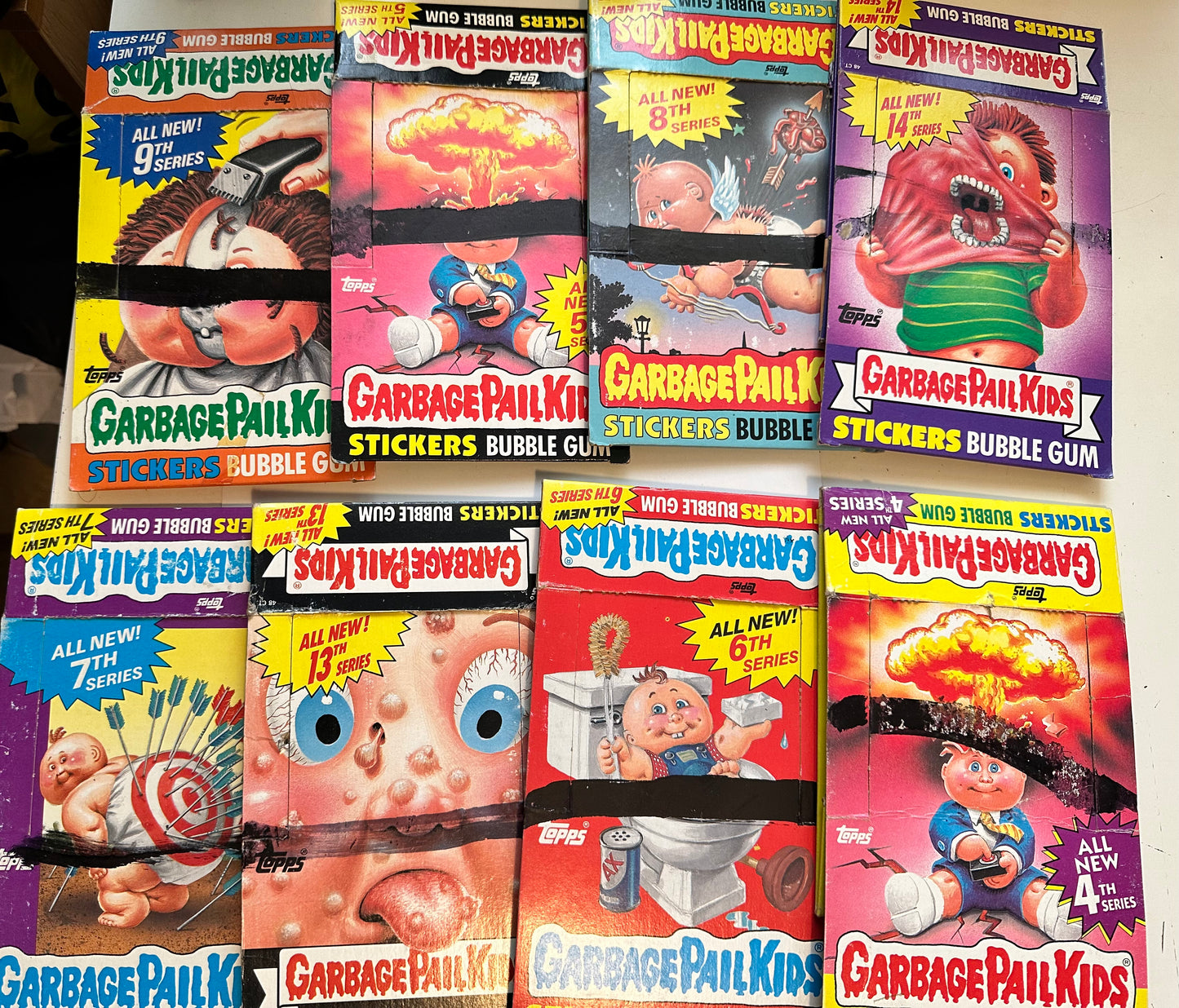 Garbage Pail Kids 8 empty card display boxes 1980s