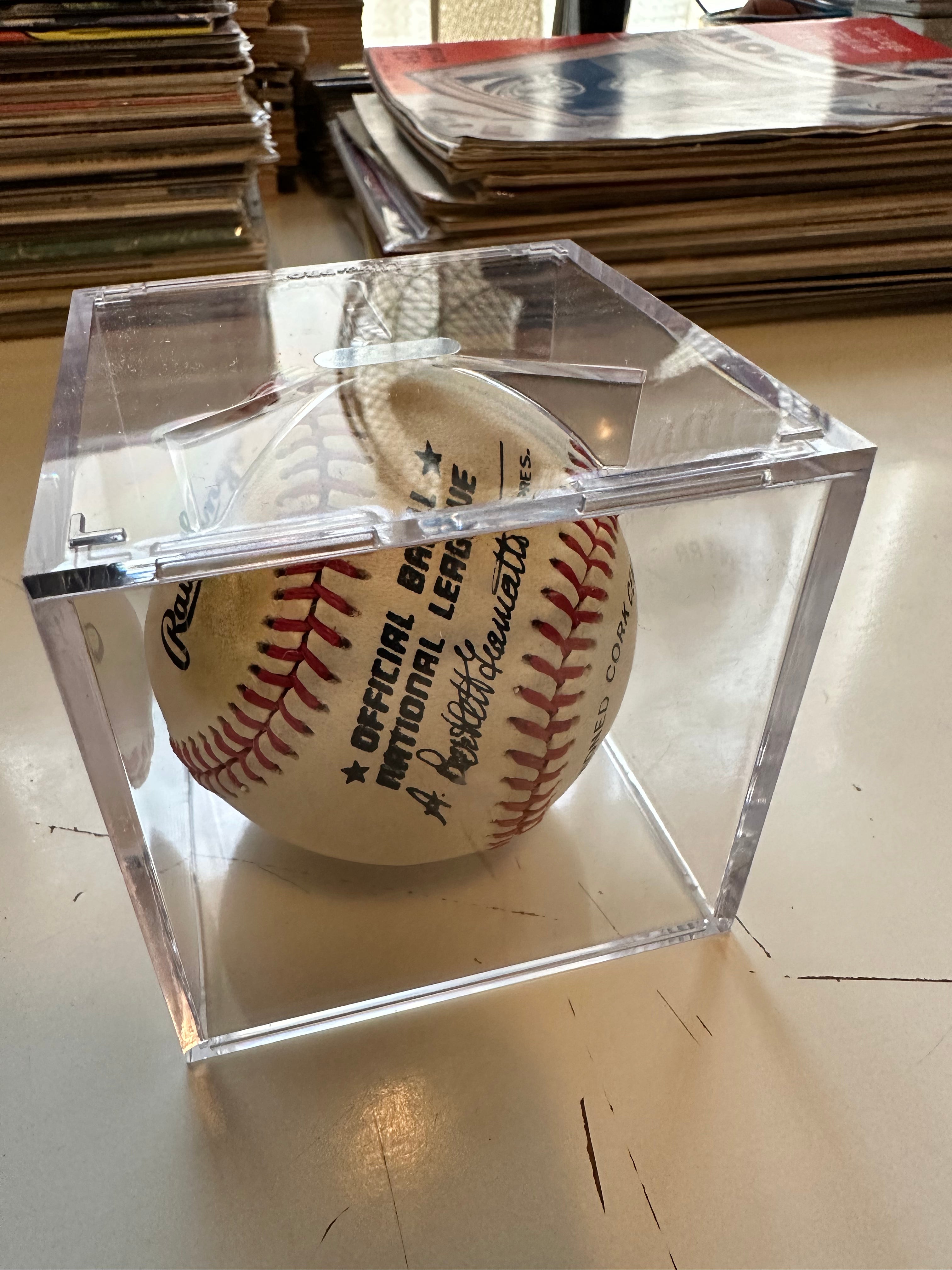 Hank Aaron baseball legend autograph baseball with holder and COA