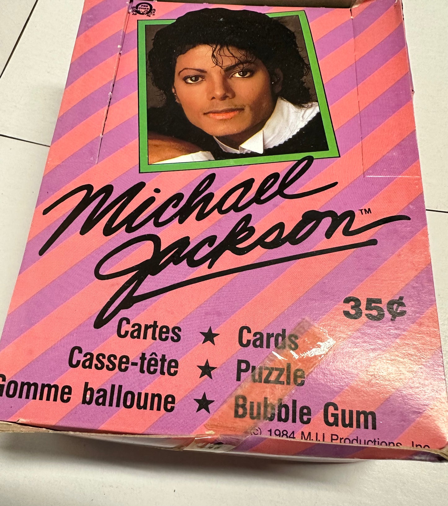 Michael jackson opc Canadian rarer version sealed cards box 1984