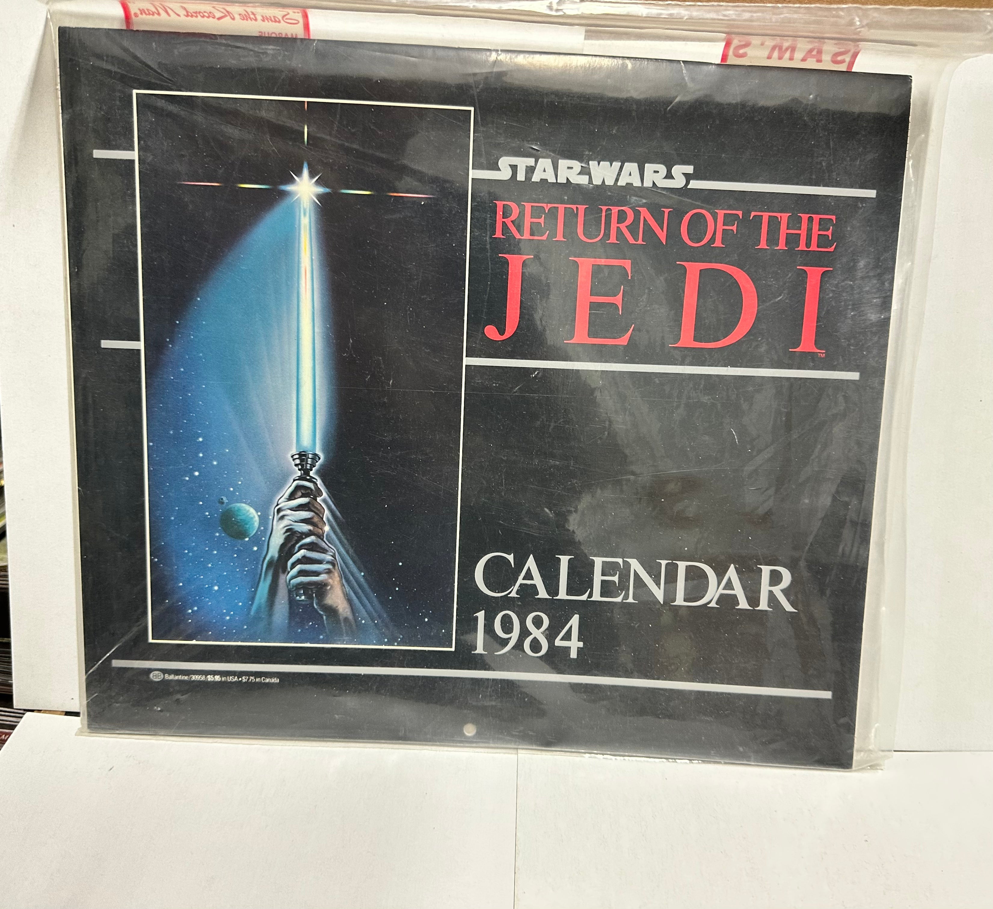 Return of the Jedi movie rare original calendar 1984