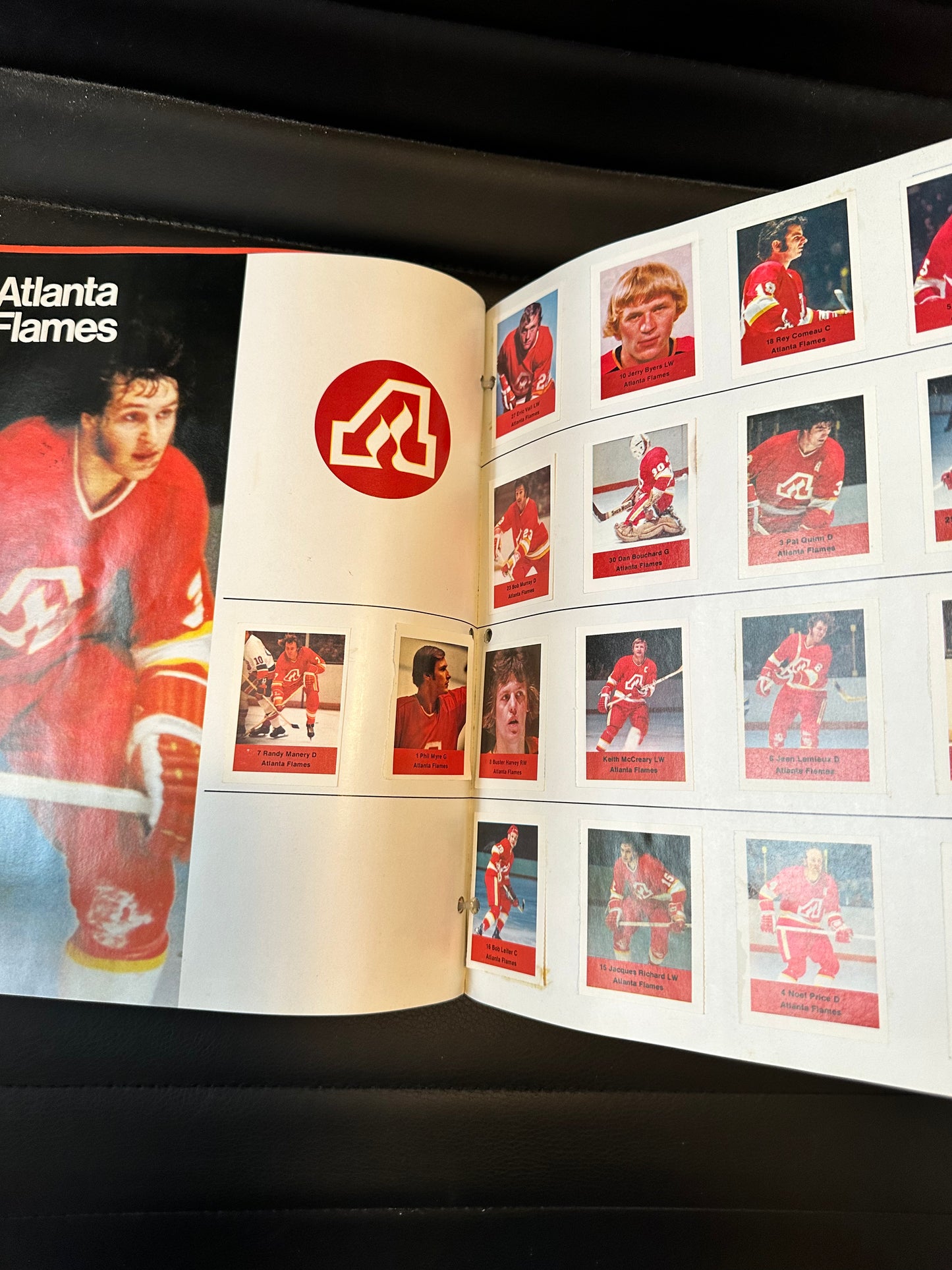 1974-75 NHL Action Players complete stickers set in book