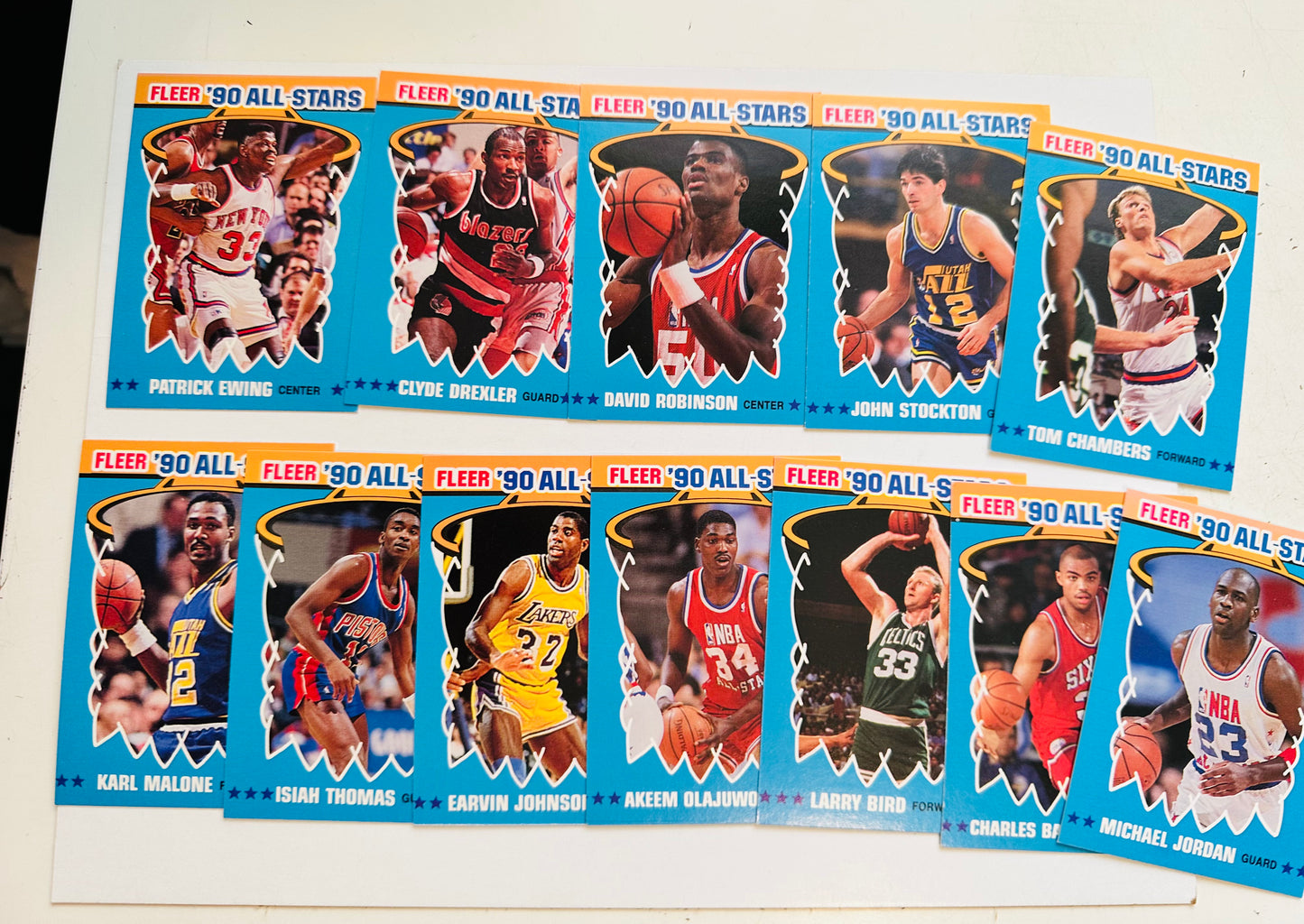 1990 Fleer basketball insert stickers set