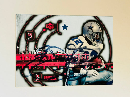 Dallas Cowboys Emmitt Smith autographed football card with COA