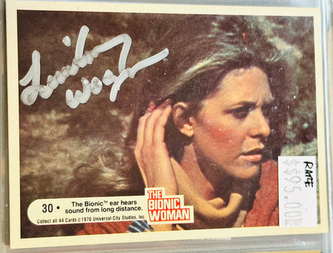 The Bionic Woman TV Show original Lindsay Wagner autograph card with COA