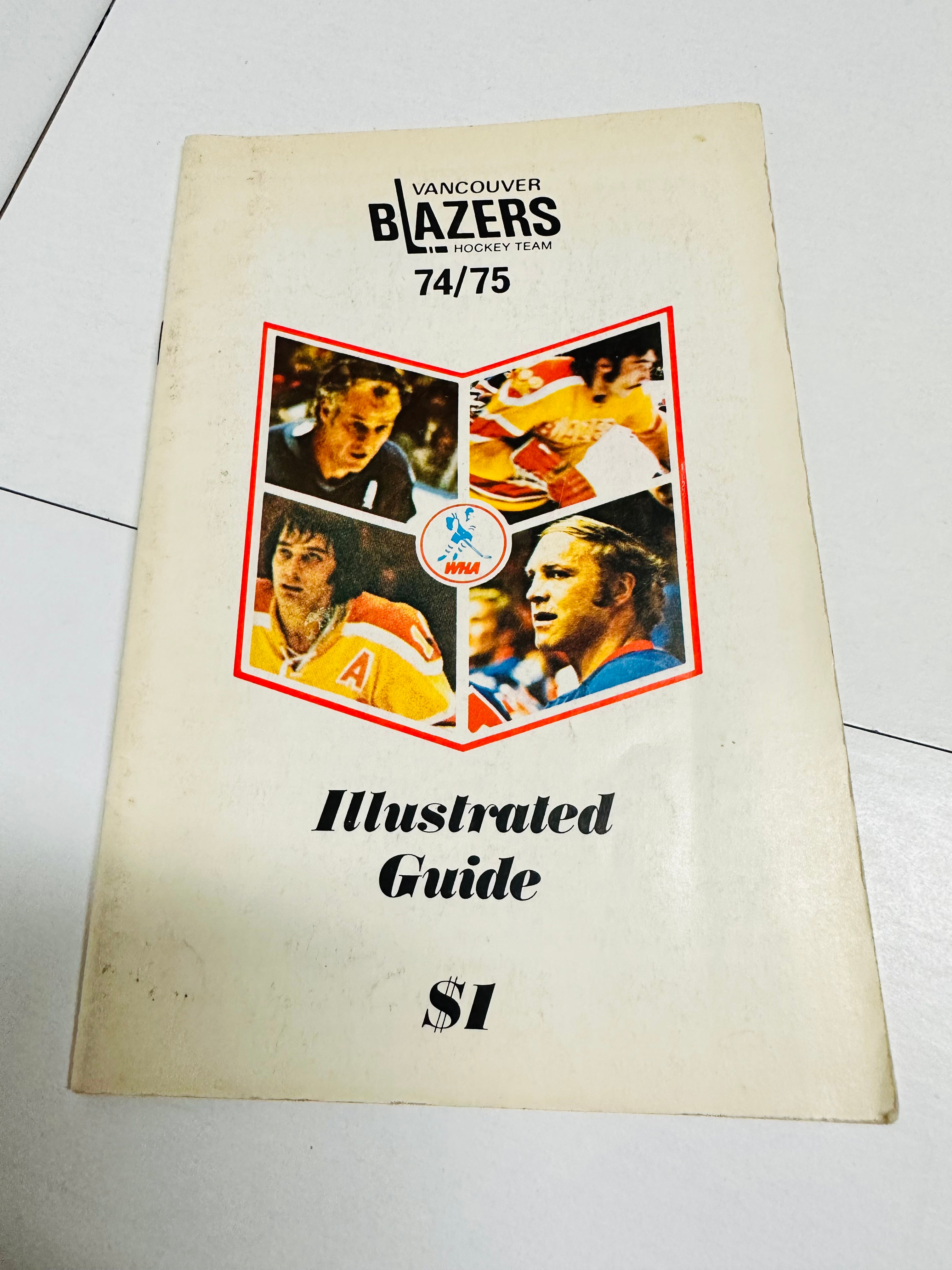 1974-75 Vancouver Blazers WHA hockey media guide