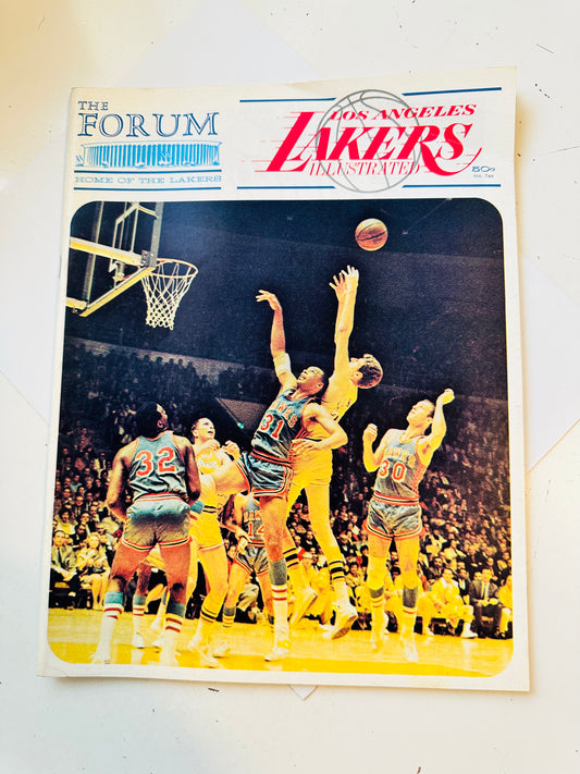 LA Lakers Vs San Diego Rockets rare ABA basketball game program 1968